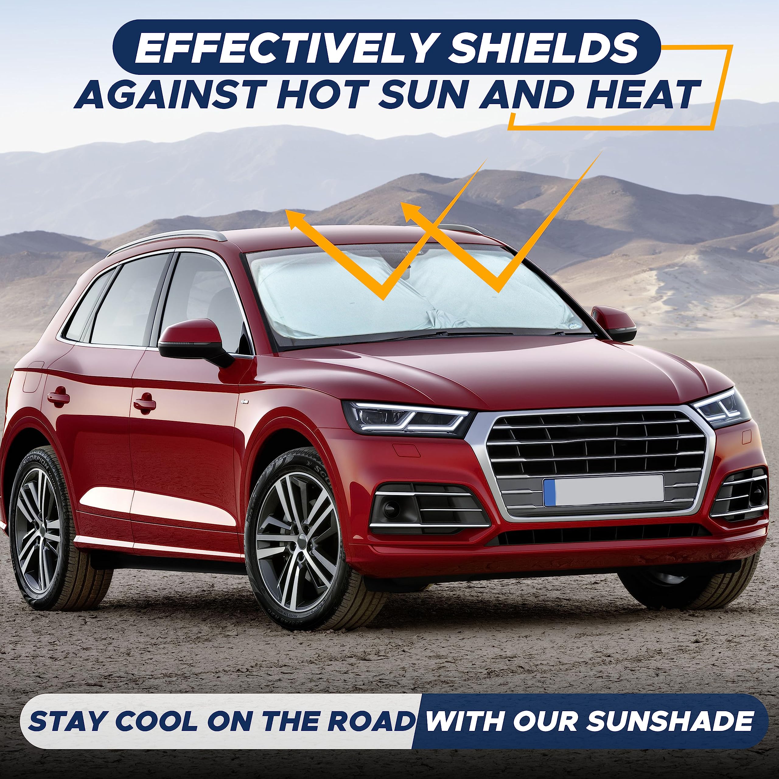 EcoNour Retractable Car Windshield & Side Window Sun Shade 15