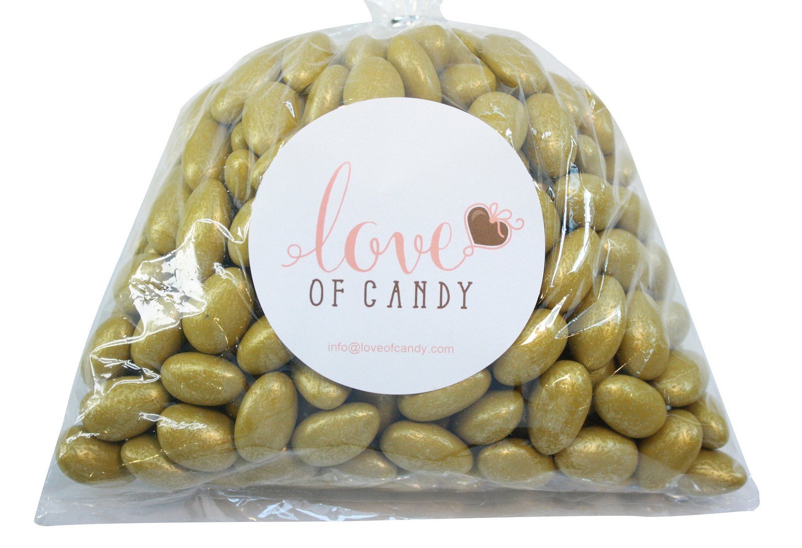 Premium Gold Jordan Almonds - Bulk Candy 1lb Bag for Weddings, Parties & Gifts | Delicious Confectionery Treats