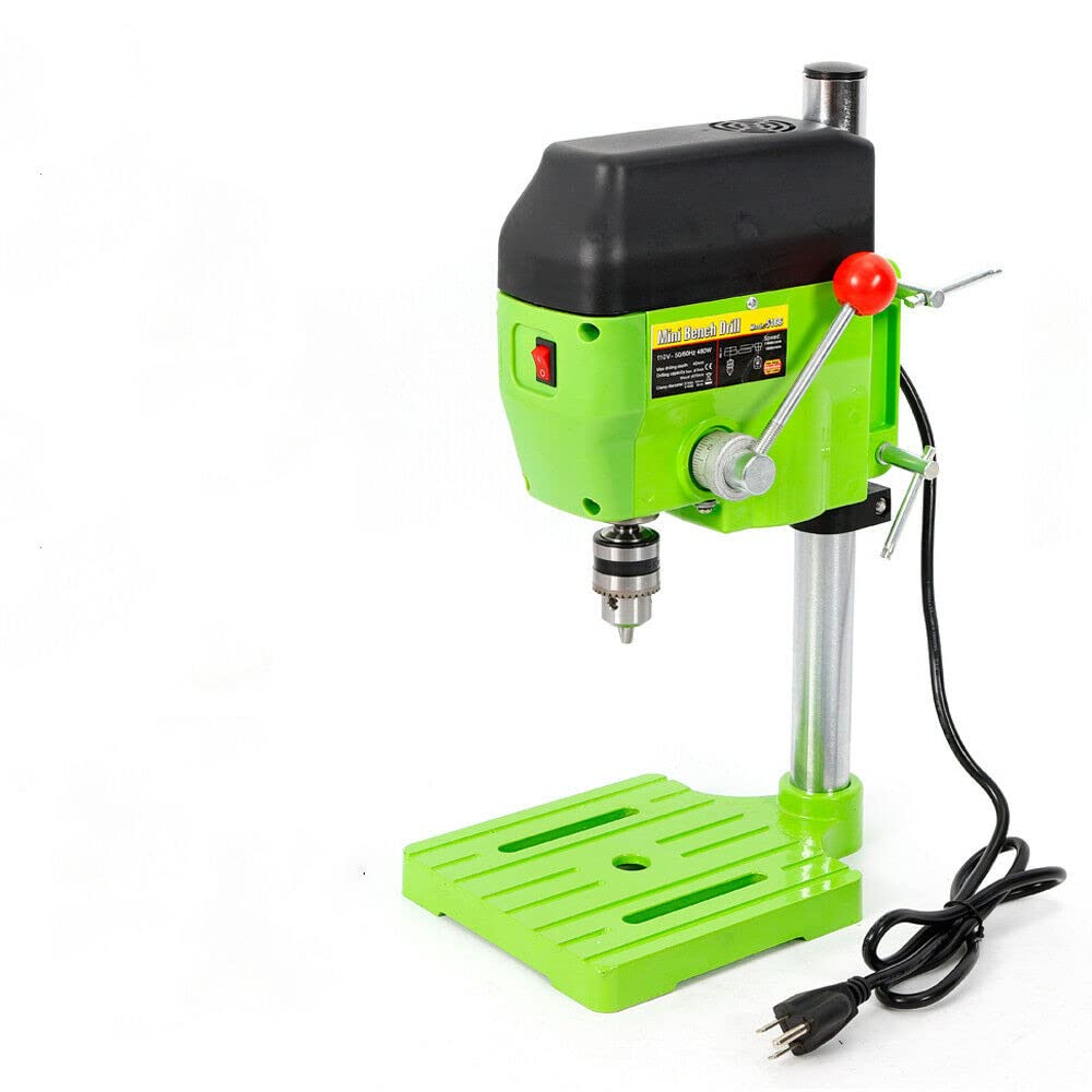 480W 2-Speed Electric Bench Drill Press with Stand | Portable Milling Machine & Drilling Workbench | Perfect for Woodworking, Metalworking & DIY Repair Projects
