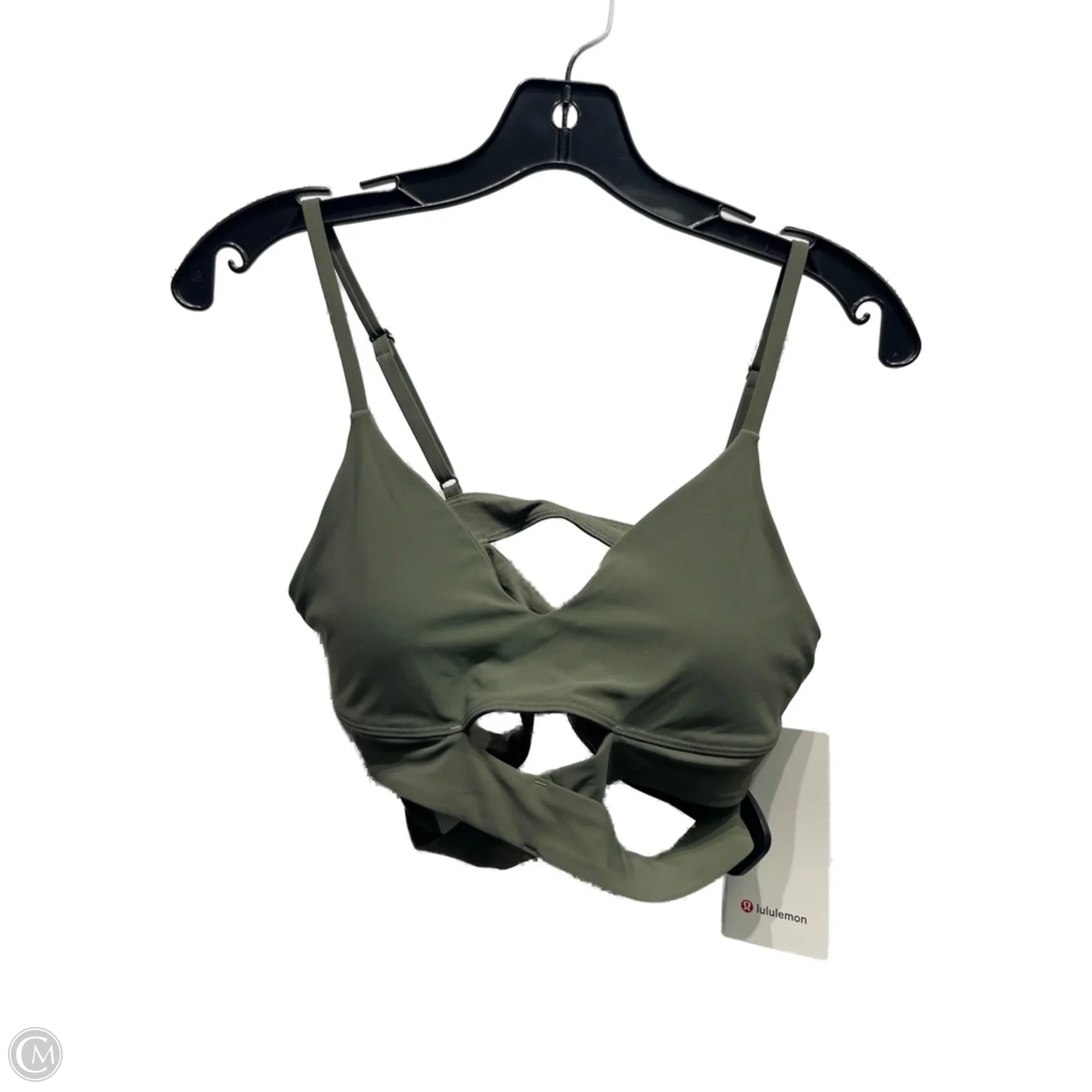 Lululemon Green Athletic Sports Bra Size 8 - High Support Workout Top for Running, Yoga & Gym