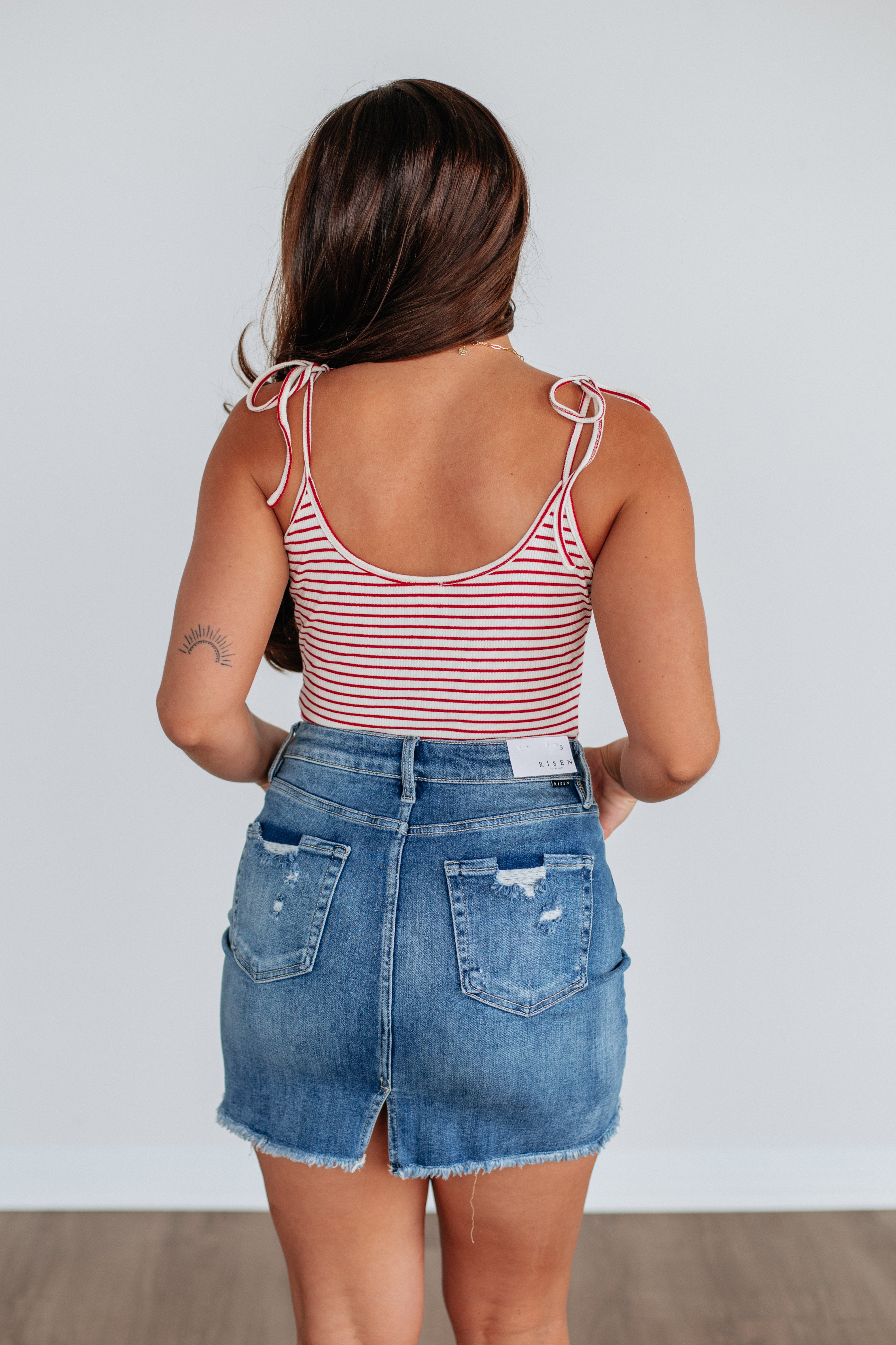 Espen Striped Bodysuit for Women - Comfortable Stretch Cotton Blend Tops - Casual & Layering Essential for Everyday Wear