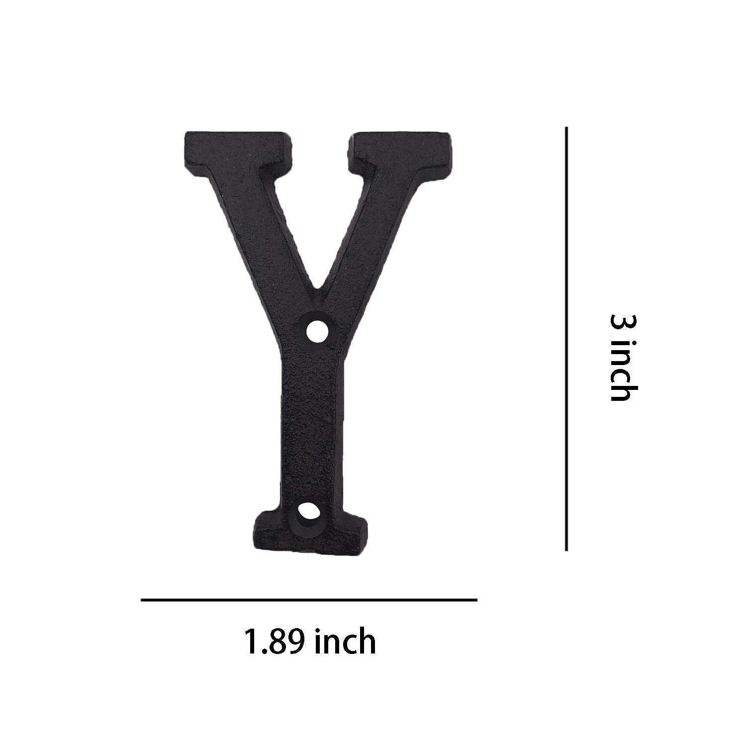3 Inch Cast Iron House Letters - Durable Mailbox & Home Address Letter 'Y' for Outdoor Decor, House Numbering & Curb Appeal
