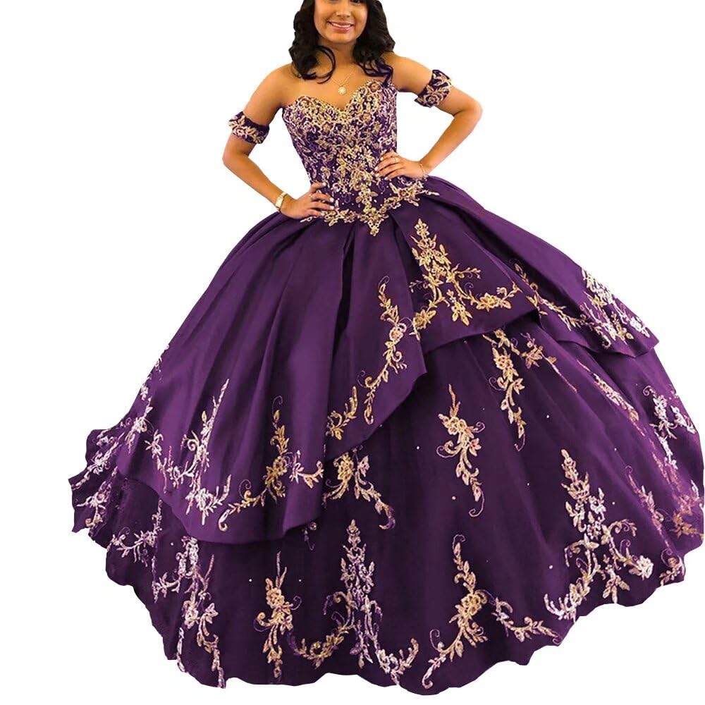 Elegant Embroidery Beaded Ball Gown - Sweet 16 Dresses with Ruffles for Princess Prom & Quinceañera | 2025 Graduation Formal Wear | Perfect for Homecoming, Debutante Balls & Special Occasions