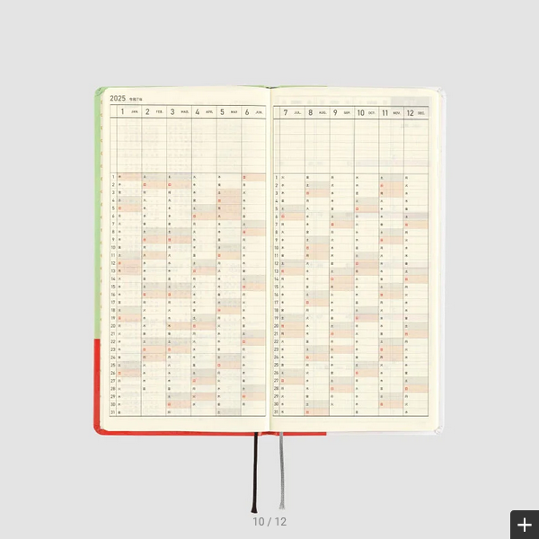 Hobonichi Techo 2025 Planner - Keiko Shibata Design Hardcover Weekly Notebook | English Edition | January Start | Monday Start | Perfect for Work, School & Personal Organization