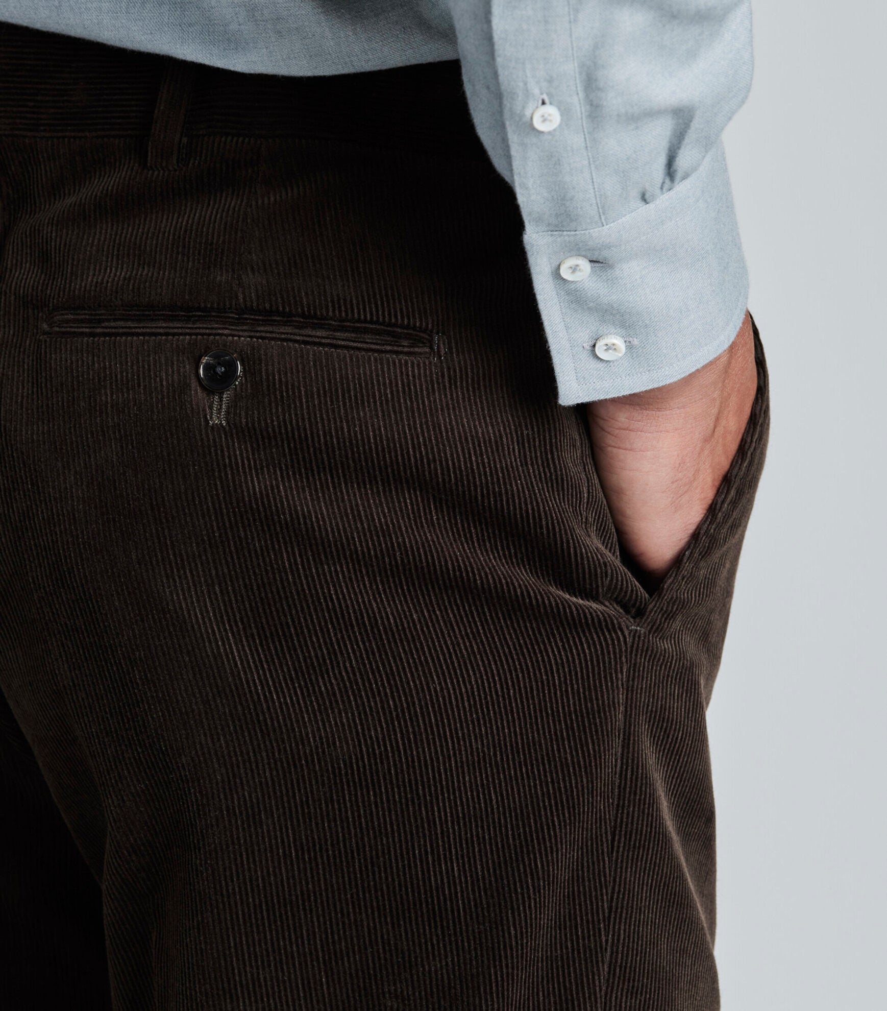 Stylish Brown Cotton Cord Trousers for Men & Women - Comfortable Casual Pants for Everyday Wear, Office, and Outdoor Activities