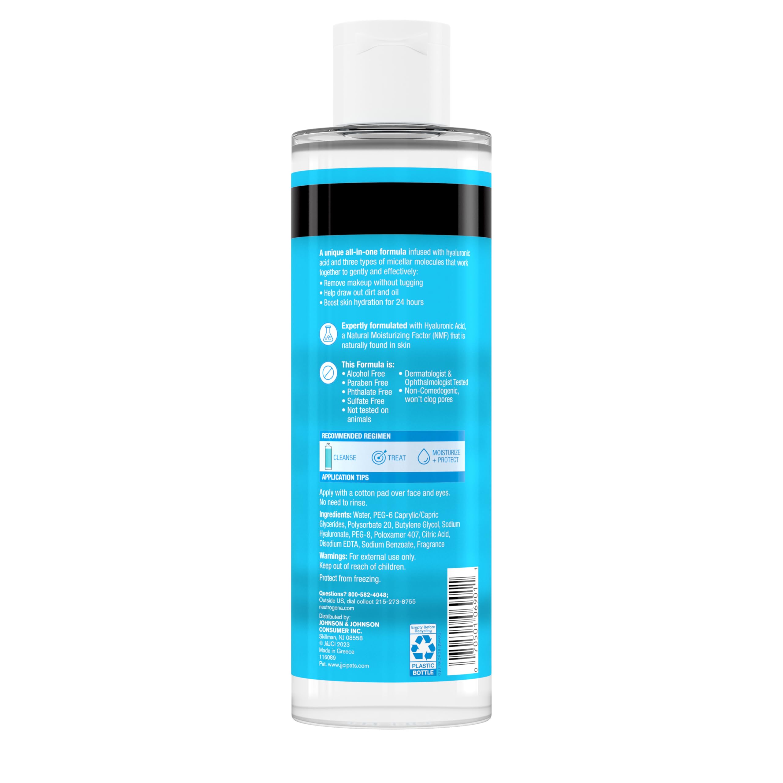 Neutrogena Hydro Boost Micellar Water with Hyaluronic Acid - 13.5 fl oz Gentle Makeup Remover for Sensitive Skin | Oil-Free, Non-Comedogenic Facial Cleanser | Perfect for Daily Skincare & Travel Essentials