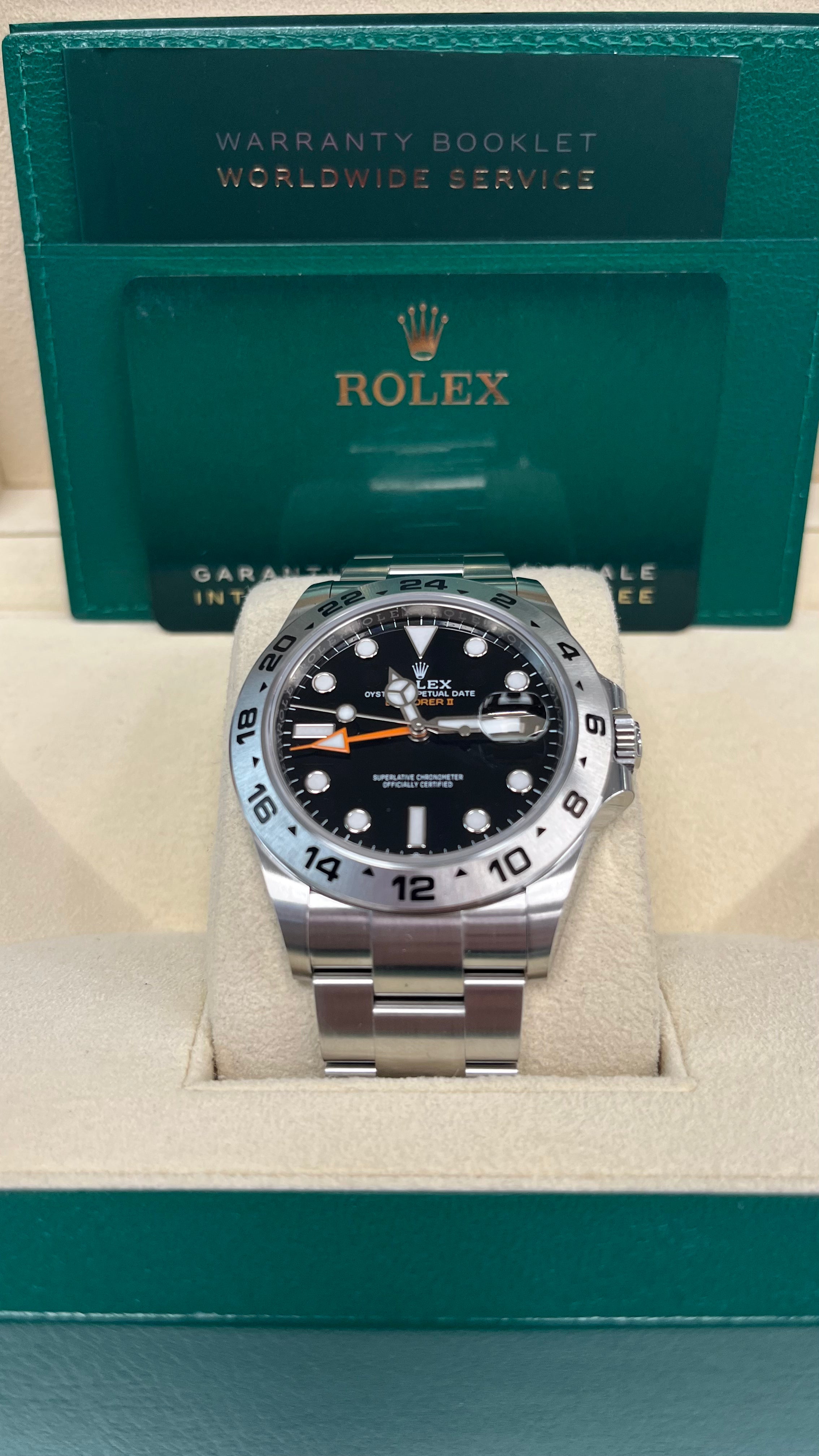 Rolex Oyster Perpetual Explorer II Men's Watch - 42mm Oystersteel Case, Black Dial, Oyster Bracelet (Ref. 226570) - Perfect for Outdoor Adventures & Professional Settings