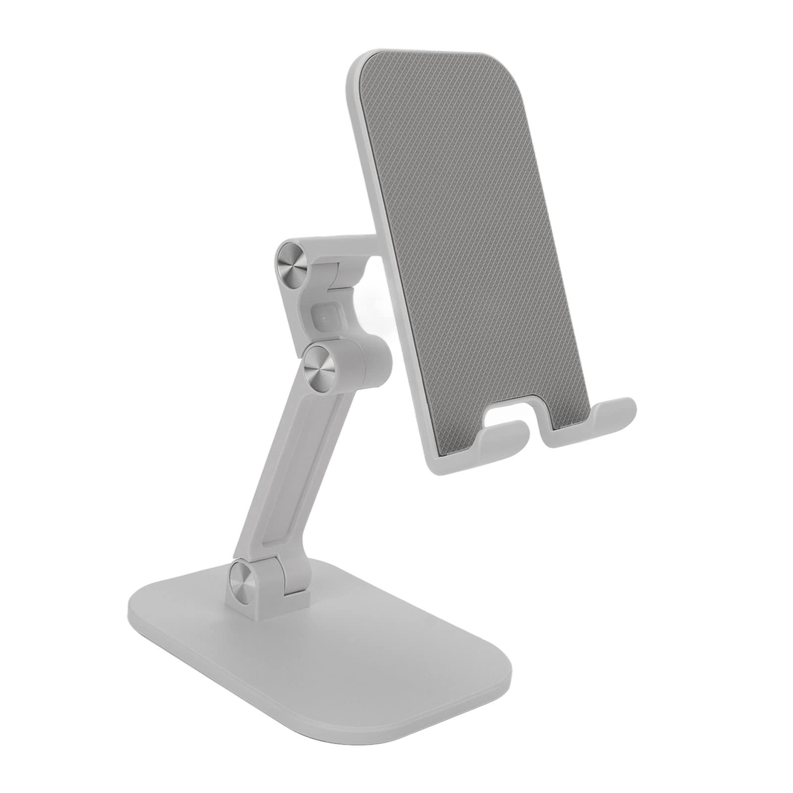 Adjustable Desktop Phone Stand Holder - Portable, Foldable & Anti-Slip Smartphone/Tablet Stand for iPhone, Samsung (White) | Perfect for Office, Home, Travel & Video Calls