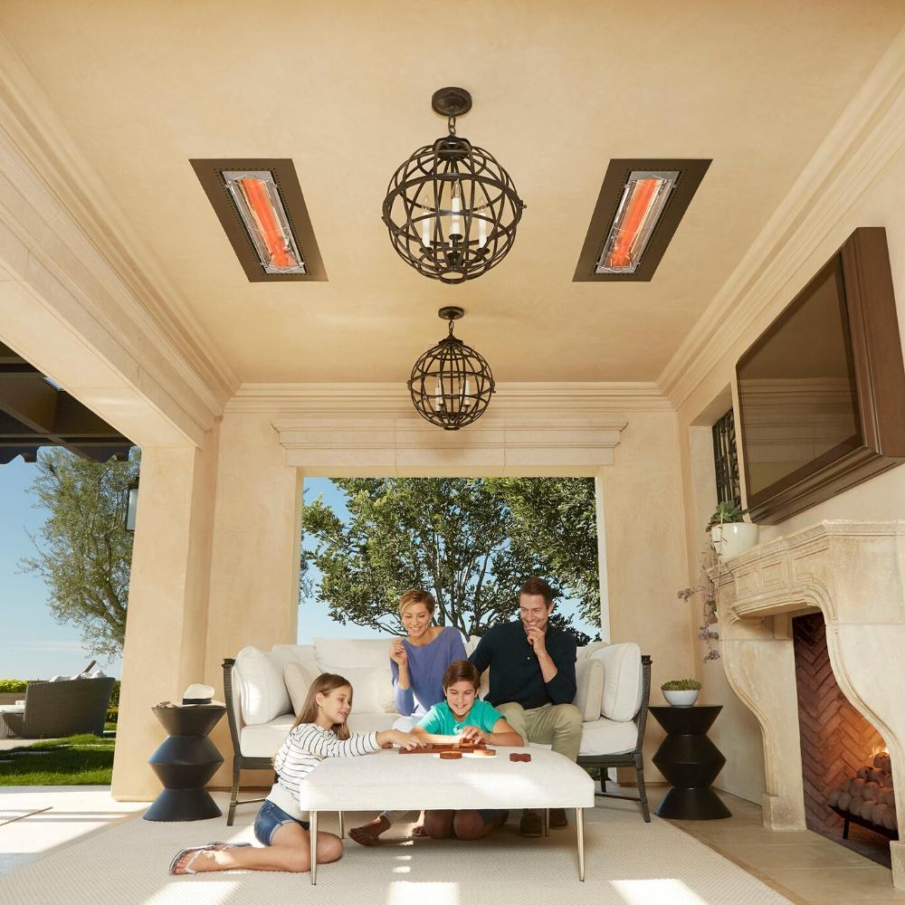 Infratech CD Series 33 3000W Dual Element Infrared Electric Heater - Indoor/Outdoor Patio Heating for Restaurants & Homes