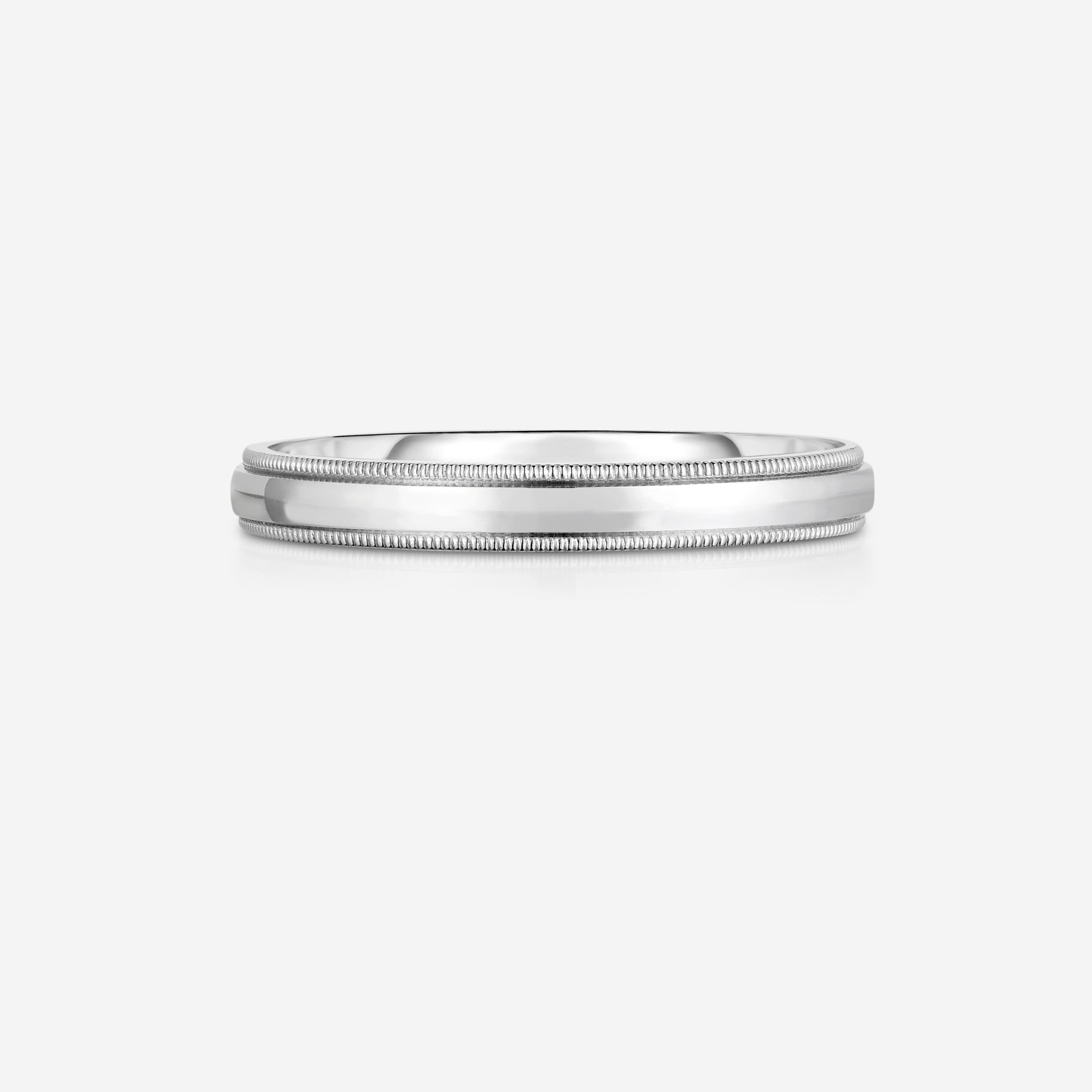3mm Milgrain Comfort Fit Wedding Band Ring for Men & Women - Perfect for Engagement, Anniversary & Everyday Wear