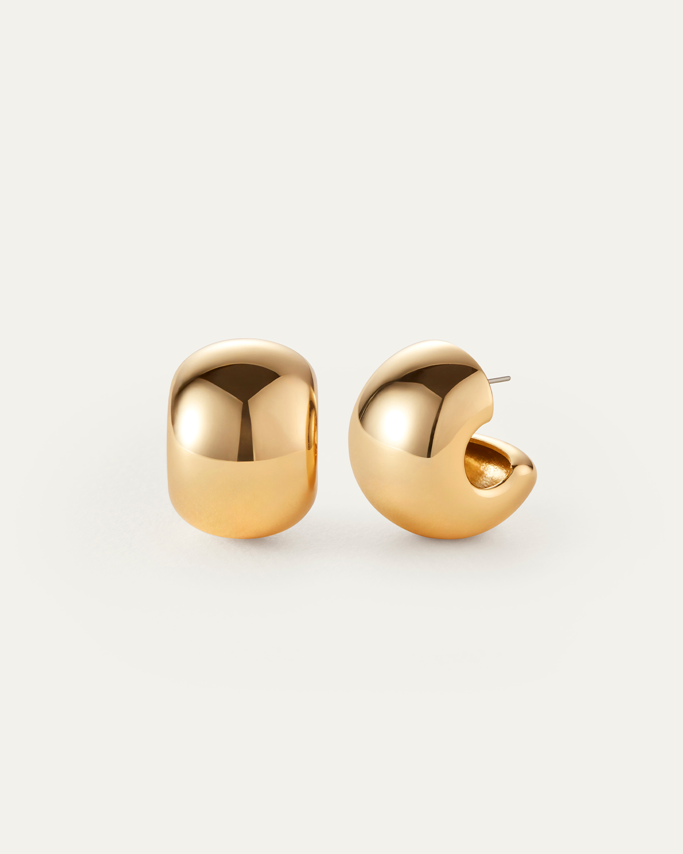 Gemma Hoop Earrings for Women - 14K Gold Plated Sterling Silver Huggie Hoops - Perfect for Everyday Wear, Parties & Gifts