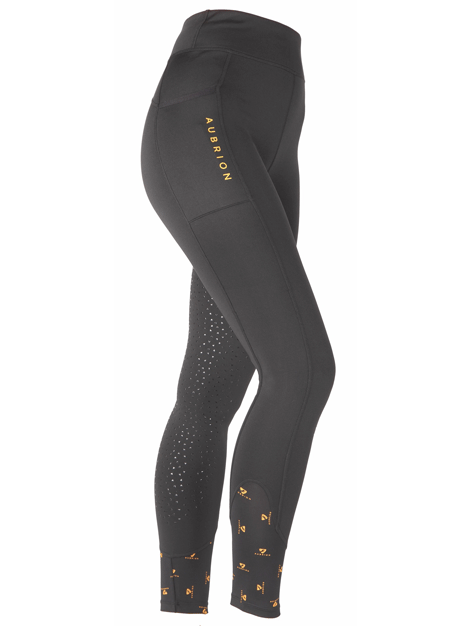 **Aubrion Porter Winter Riding Tights for Kids - Warm & Comfortable Equestrian Leggings for Cold Weather Horseback Riding**    *(Use Case: Perfect for young riders during winter training, competitions, or casual horseback adventures.)*
