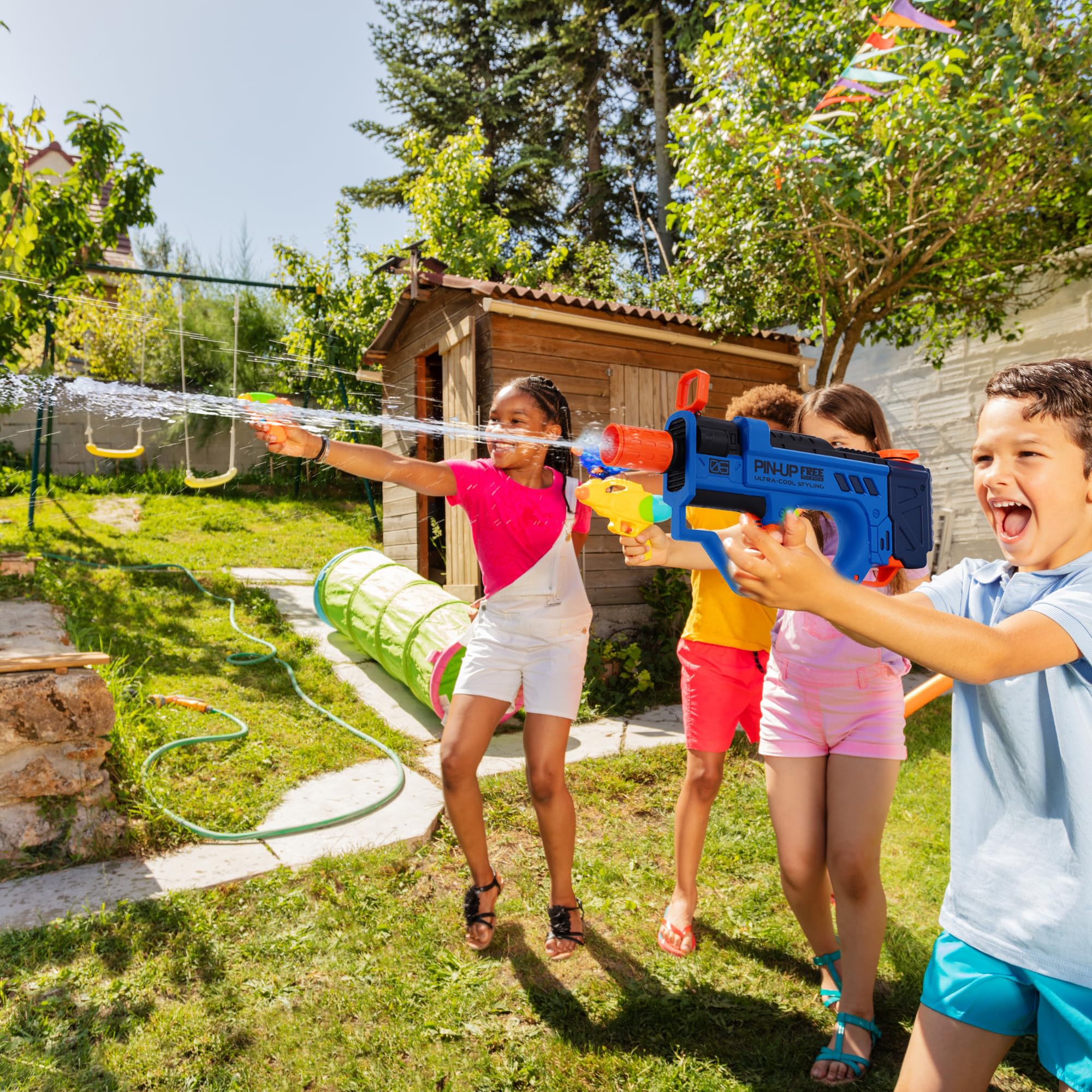 Electric Water Gun for Kids - Rechargeable Hydro Blaster with LED Lights, Outdoor Pool Toys for Boys & Girls, Summer Water Battle Games, Perfect Birthday Gift for Children (Use in Backyard, Beach, Pool Parties)