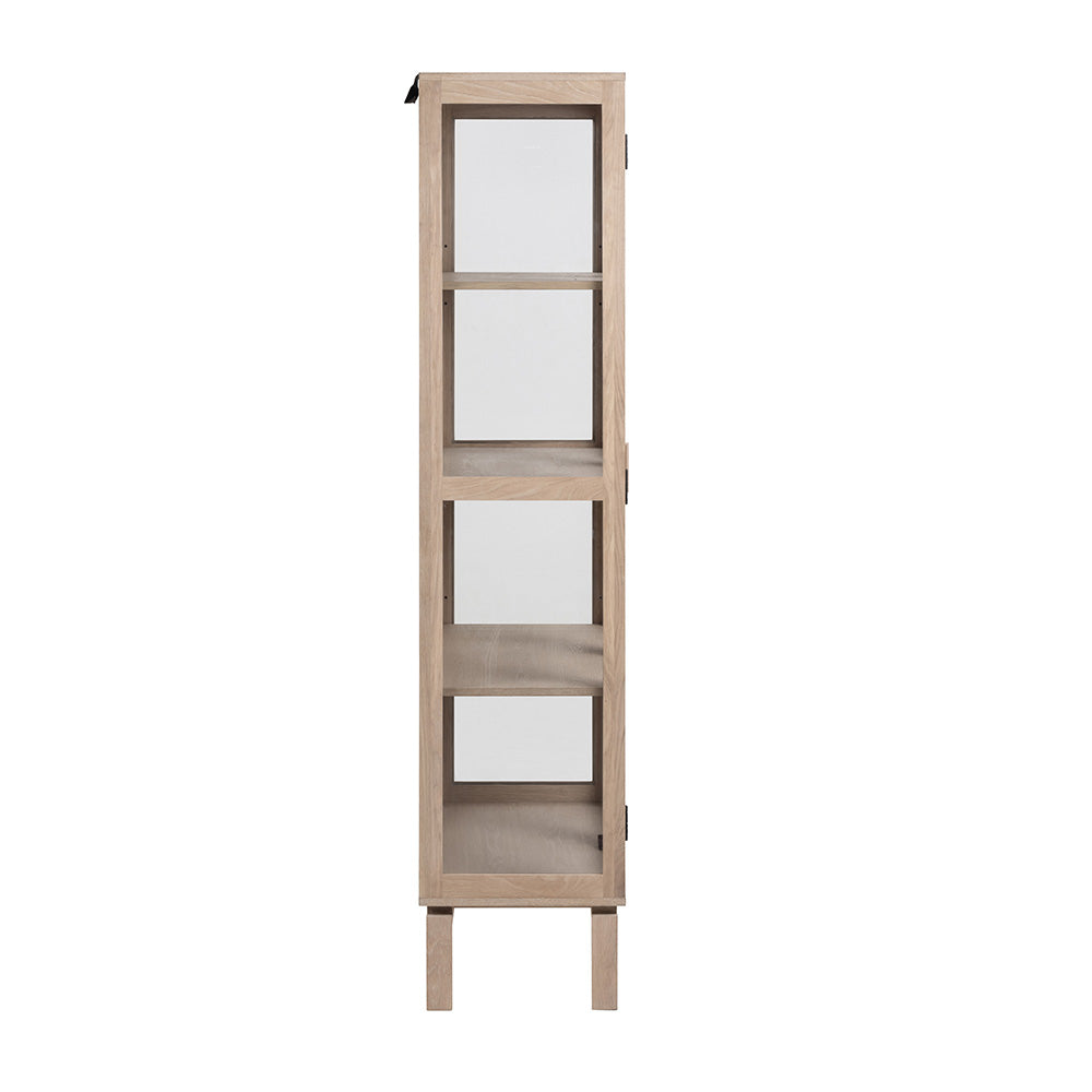 80cm Oak LINLEY Display Unit - Stylish Storage Shelf for Living Room, Bedroom & Office Organization
