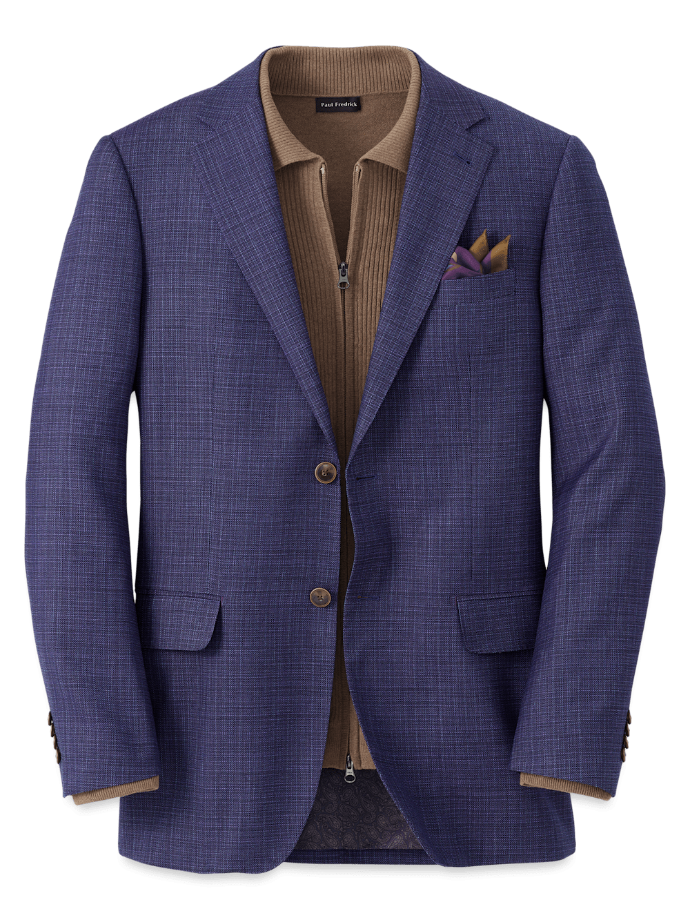 Premium Wool Single Breasted Notch Lapel Blazer for Men - Elegant Purple Business & Formal Jacket - Perfect for Office, Weddings & Special Occasions