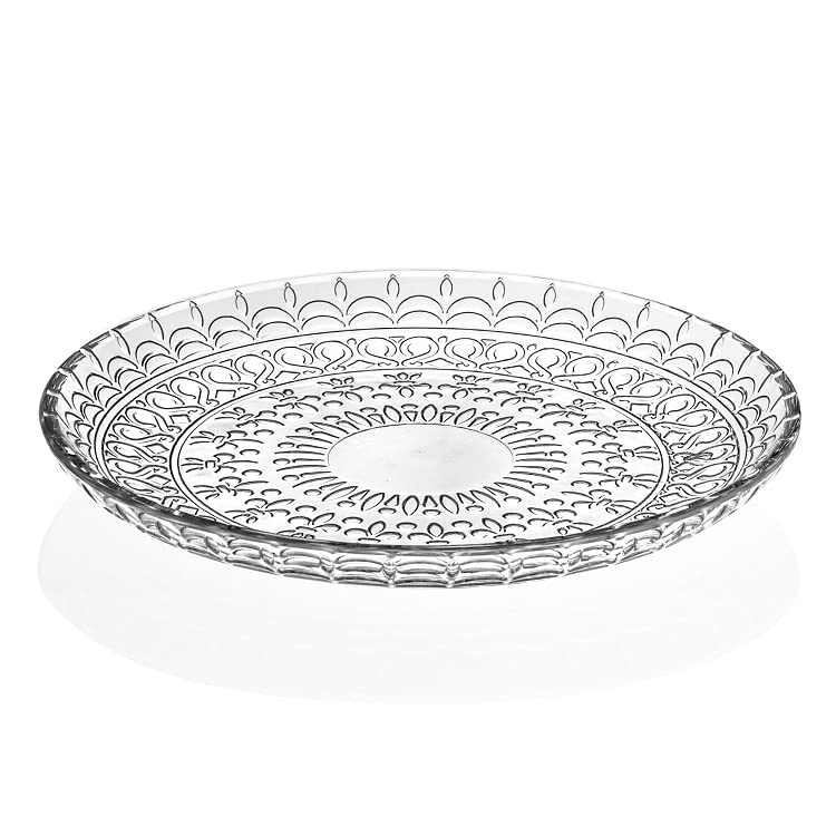 Elegant Modern Crystal Plates Set of 4 - 8.5