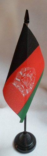 Afghanistan Flag Desk Table Top - Mini Afghan National Flag for Office, Home & School Decor - Perfect for Patriotic Displays, International Events & Cultural Celebrations