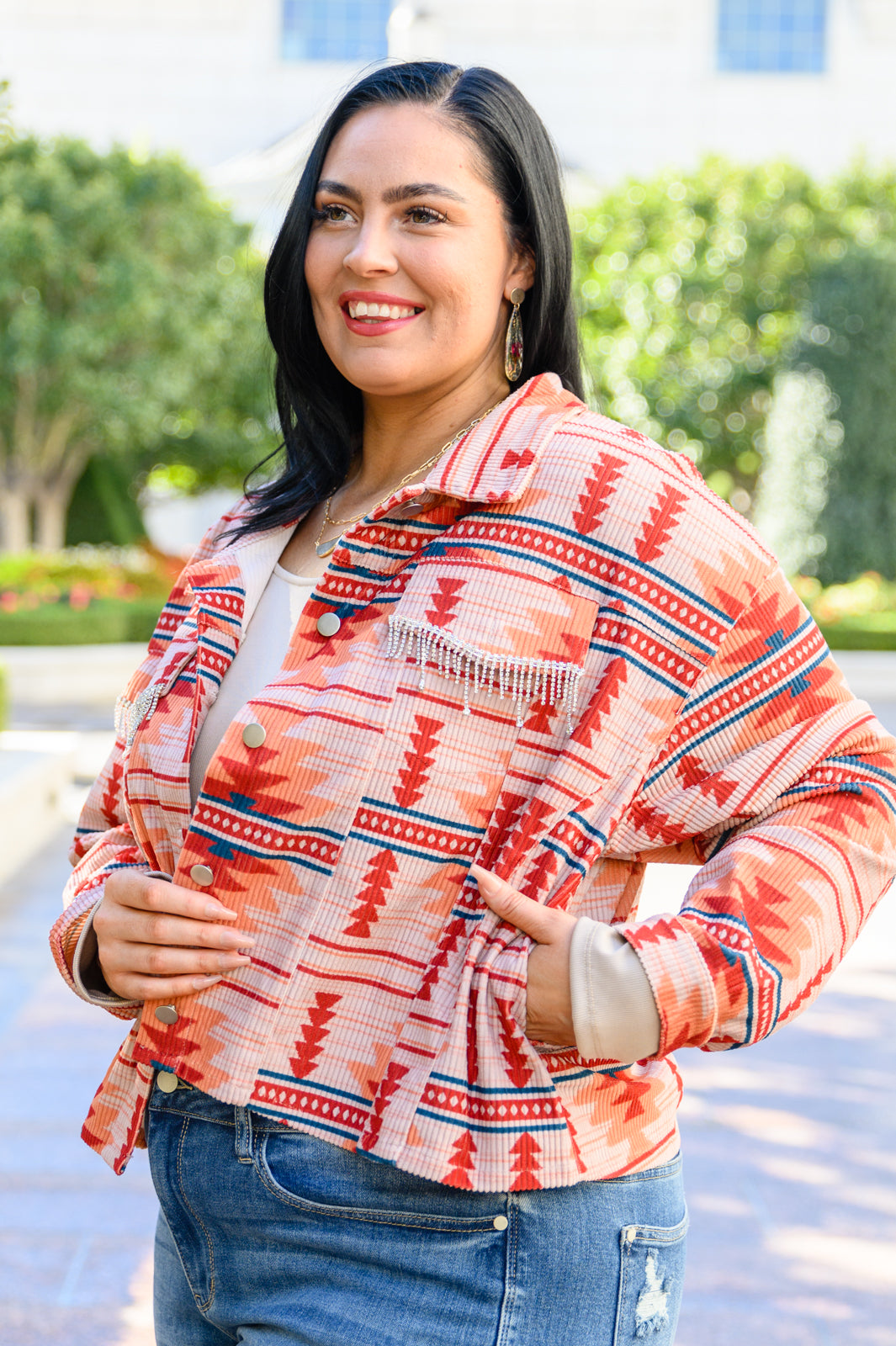 Stylish Western Print Jacket for Women - Trendy Cowboy Denim Jacket with Vintage Embroidery | Perfect for Country Music Festivals, Rodeo Events & Casual Outfits