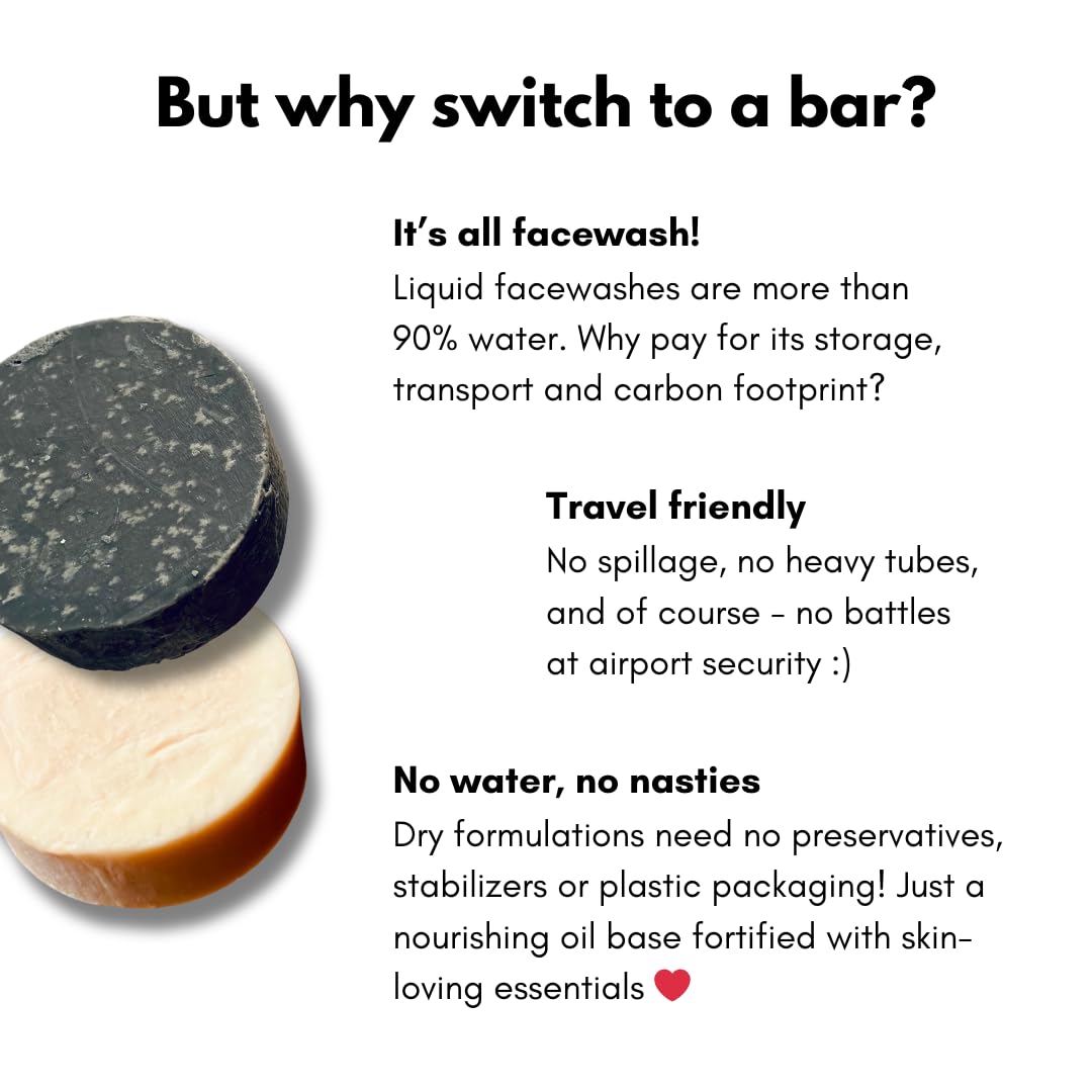 Arani Eco Coconut Milk Face Wash Bar for Dry & Sensitive Skin - Sulfate Free, Paraben Free, Plastic Free - Gentle Cleansing for Daily Skincare Routine