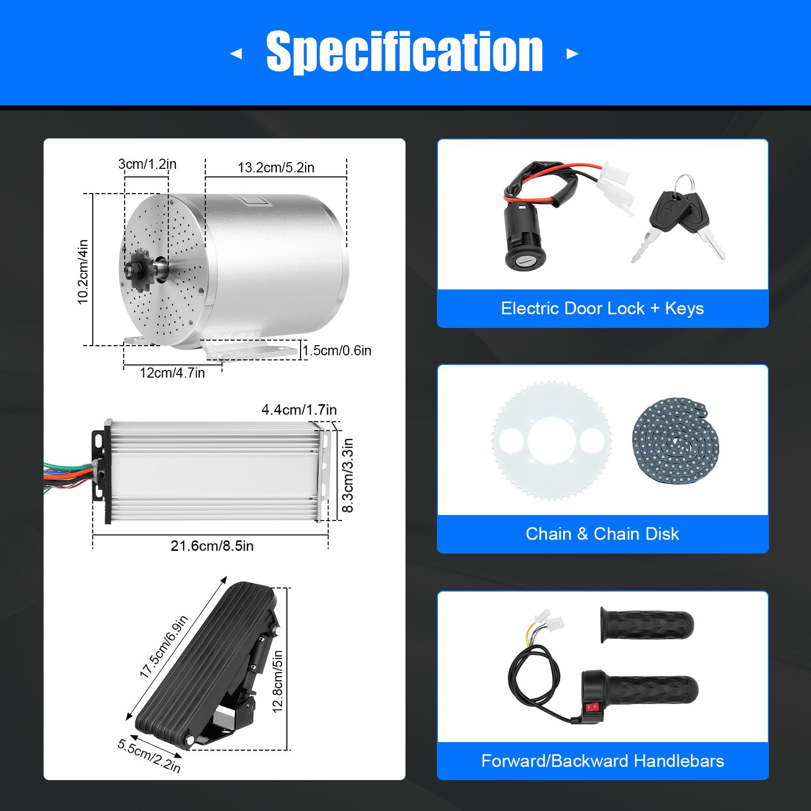 3000W Brushless Motor Kit - High Speed 6000RPM Electric Bike & Scooter Conversion Kit with Speed Controller & Throttle - DIY Motorcycle Conversion for E-Bike, Electric Scooter & More - Perfect for Commuting, Off-Road Adventures & Urban Transportation
