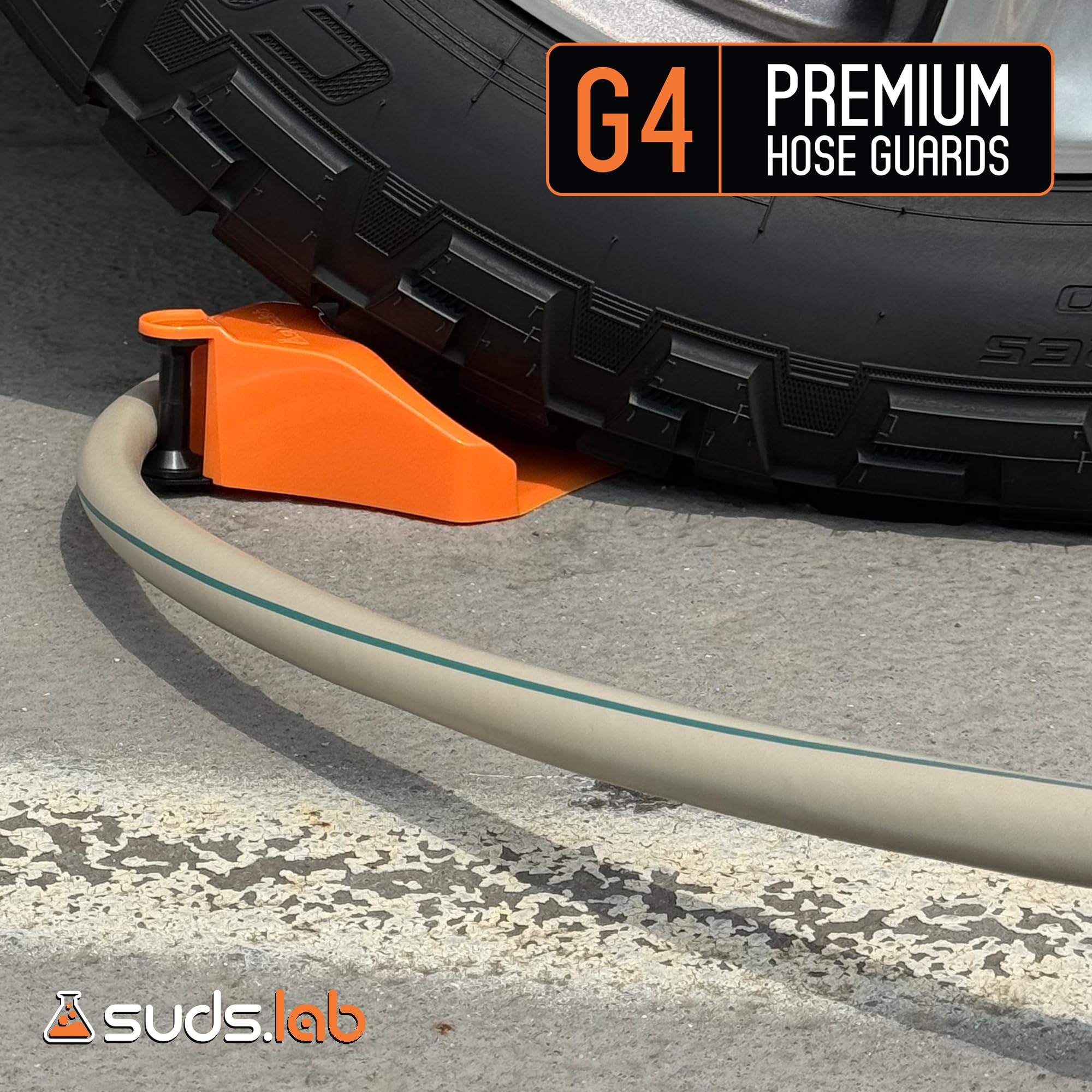 Suds Lab Car Hose Guide Roller Tool - Universal Vehicle Wash Accessory for Cars, Trucks, Motorcycles & Garden Hoses | Perfect for Auto Detailing, Tire Cleaning & Home Car Washing Stations