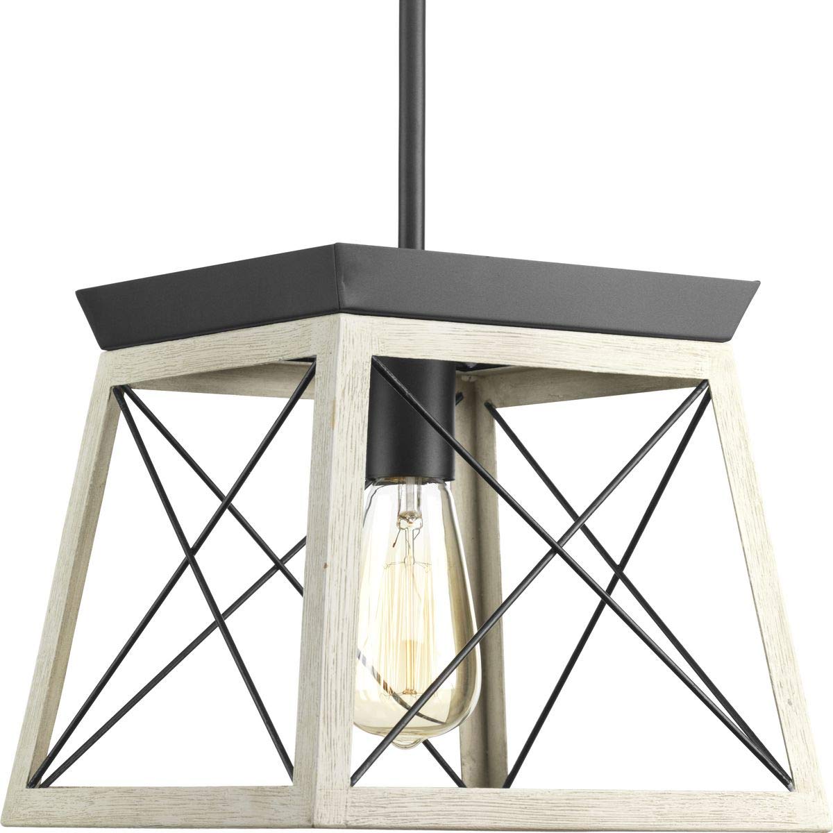 Briarwood Collection 1-Light Coastal Mini Pendant Light in Graphite - Perfect for Kitchen Island, Dining Room, or Entryway Lighting