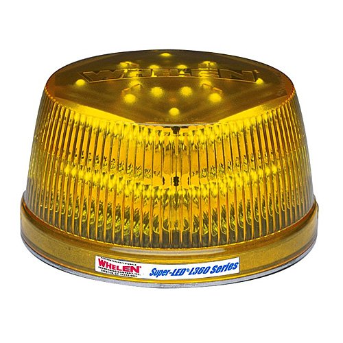 Whelen L31HAF 12V DC High Profile Amber Permanent Mount Beacon Light - Emergency Vehicle & Construction Warning Light for Trucks, Safety Alerts