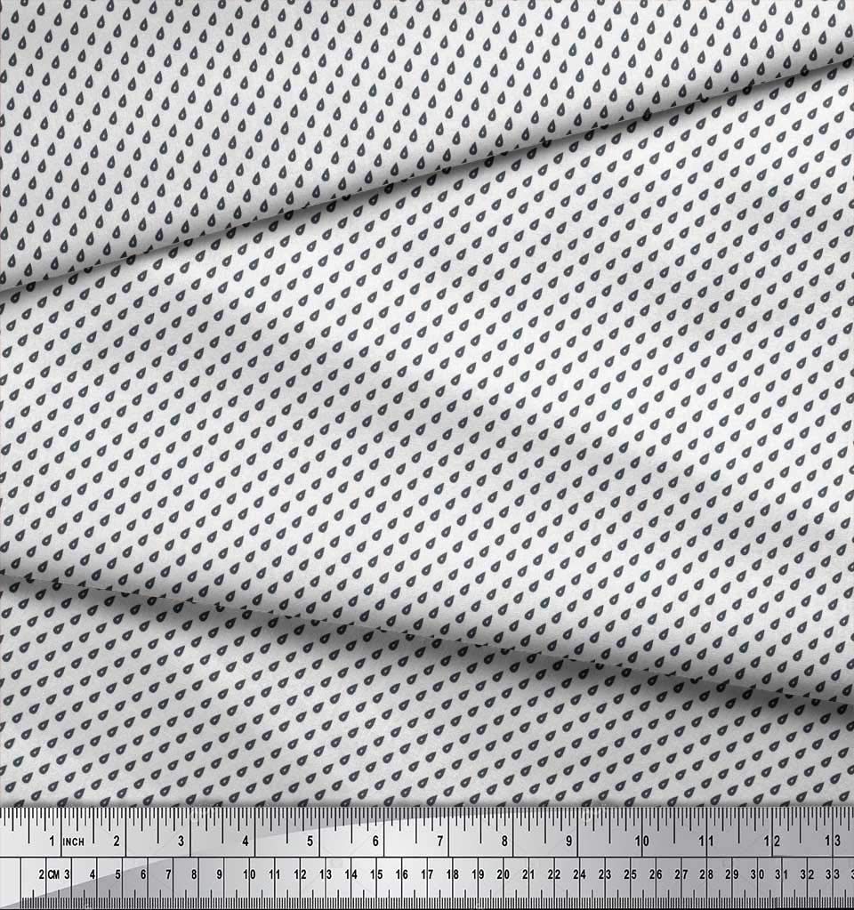 Soimoi Moss Georgette Brown Fabric by The Yard - 42 Inch Wide Printed Raindrop Pattern Nature Material for Dresses, Curtains & DIY Crafts - Soft Flowy Fabric for Sewing Projects & Home Decor