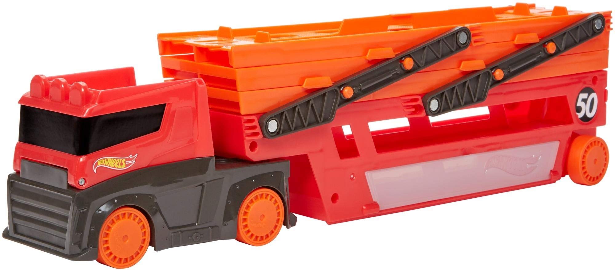 Hot Wheels Mega Hauler Toy Car Track Set - 6 Expandable Levels with Storage for 50+ 1:64 Scale Vehicles | Connects to Other Hot Wheels Sets | Perfect for Kids' Racing Adventures & Collectible Display