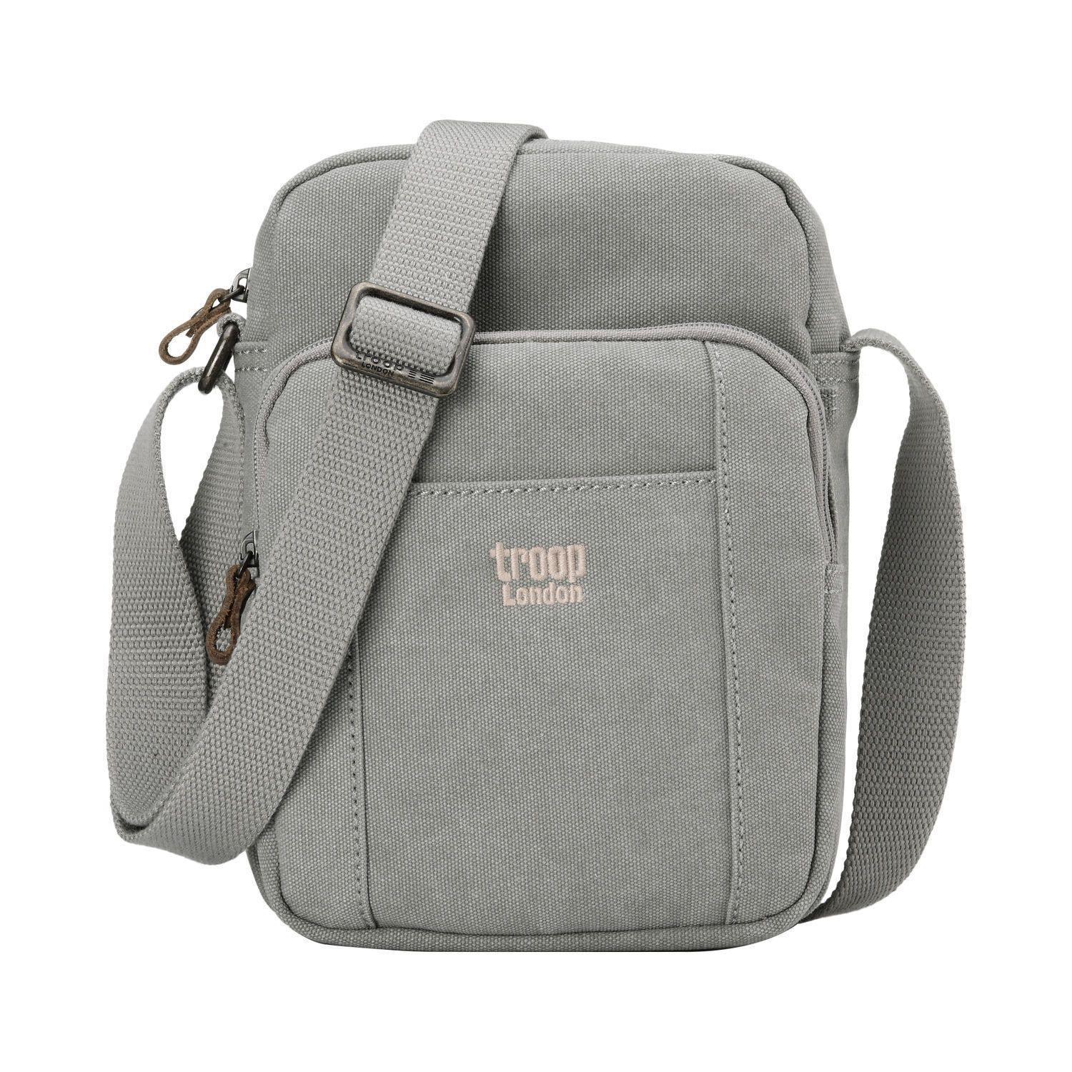 TRP0370 Troop London Classic Canvas Crossbody Bag for Men & Women - Stylish & Durable Everyday Shoulder Bag for Work, Travel & Casual Outings