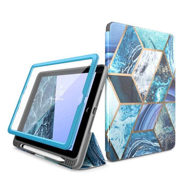 I BLASON iPad 9.7 Case with Stand - Cosmo Marble Design Trifold Protective Cover for iPad 7th/6th/5th Generation - Perfect for Work, Study & Travel