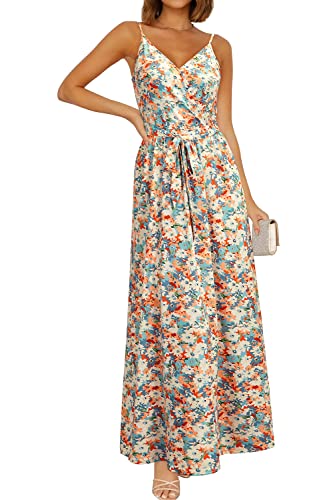Orange Blue Floral