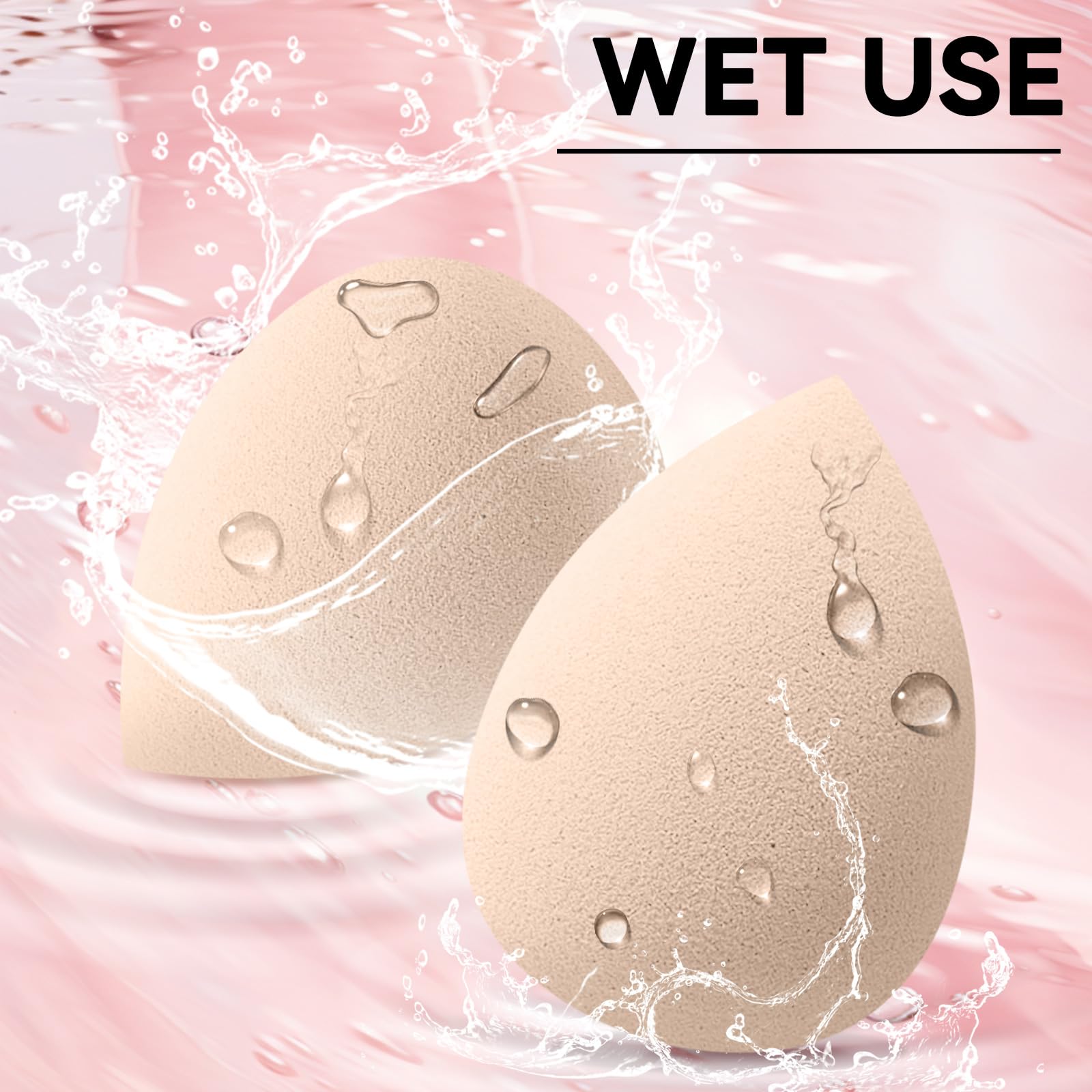 6 PCS Makeup Sponges Set - Latex Free Beauty Blending Sponge for Liquid, Cream & Powder Foundation - Super Soft Makeup Sponge for Flawless Application - Perfect for Daily Makeup & Professional Use