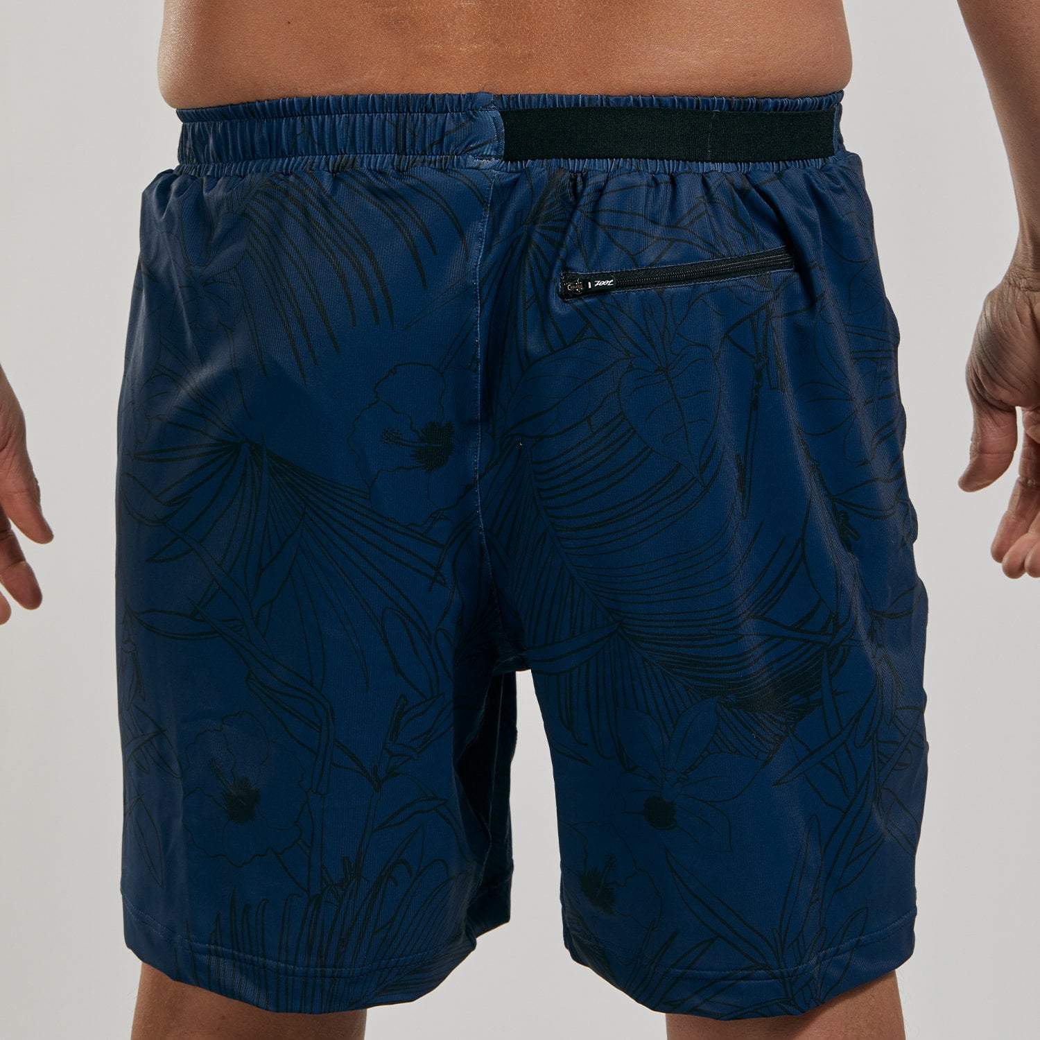 Men's Limited Edition Run 7 Shorts - Blue Hawaii Print Athletic Shorts for Running, Gym & Beach | Comfortable Workout Shorts for Men