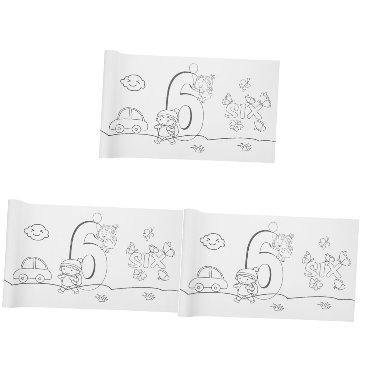 Abaodam 3 Rolls Drawing Paper for Kids - DIY Coloring, Painting, Arts & Crafts - Non-Toxic Toddler Art Supplies for Graffiti, Stickers & Creative Projects - Perfect for Home, School & Classroom Activities