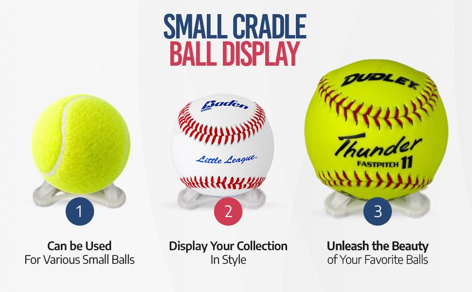 Premium Baseball Display Stand - USA Made, Sturdy Softball & Tennis Ball Holder for Collectors - Perfect for Memorabilia Showcase, Sports Decor, and Gift Ideas - 1pc (Blue)