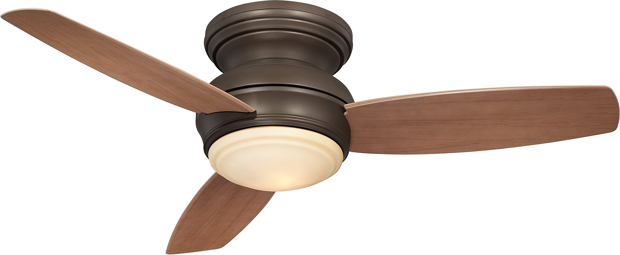 Minka-Aire F593-ORB 3-Blade Flush Mount Ceiling Fan with 49W Light Kit - Oil Rubbed Bronze Finish - Perfect for Bedrooms, Living Rooms & Home Offices