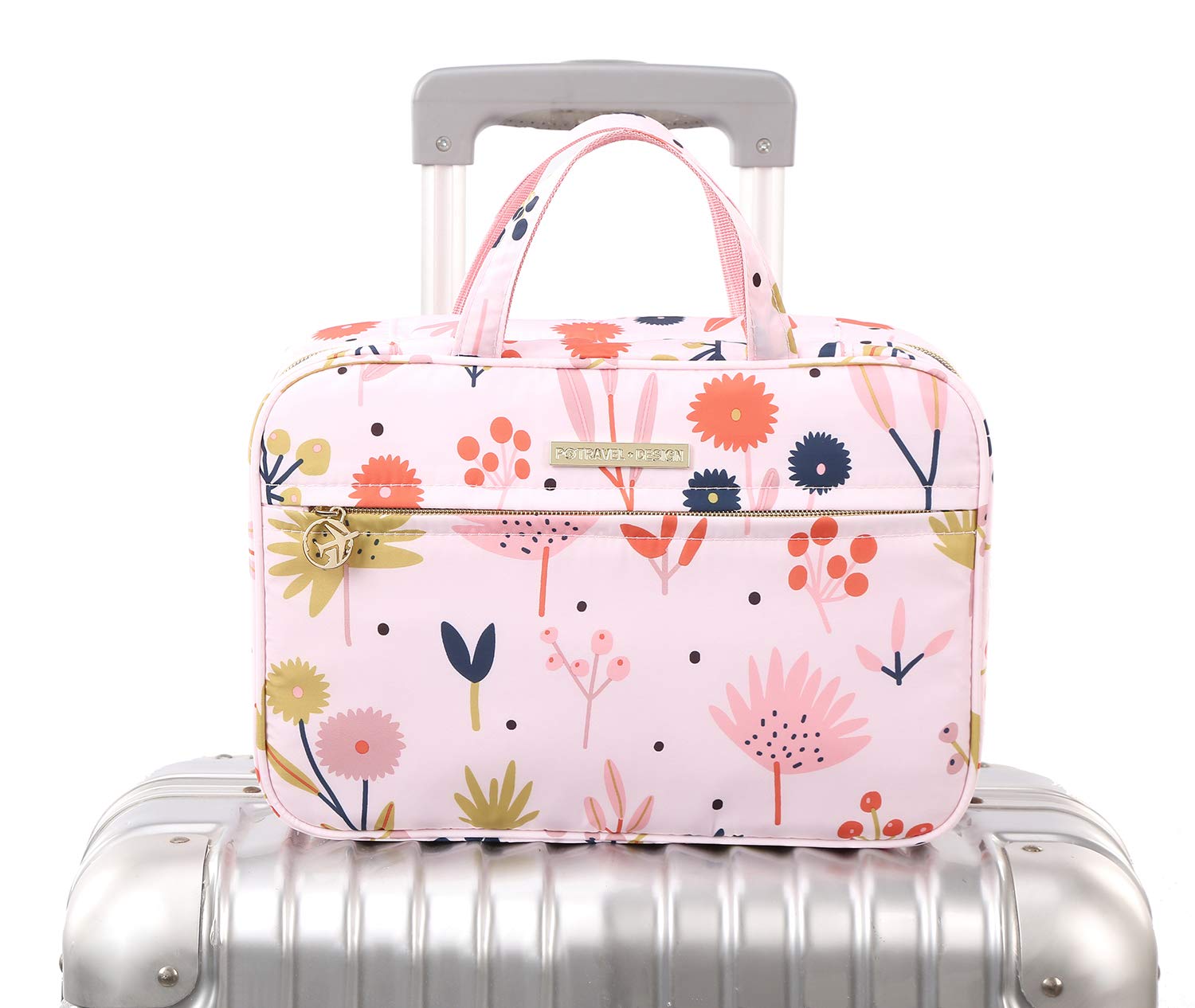 Lychii Hanging Toiletry Bag for Women - Large Floral Printed Travel Makeup Organizer & Cosmetic Case - Perfect for Bathroom, Shower, Gym, and Vacation Travel Accessories