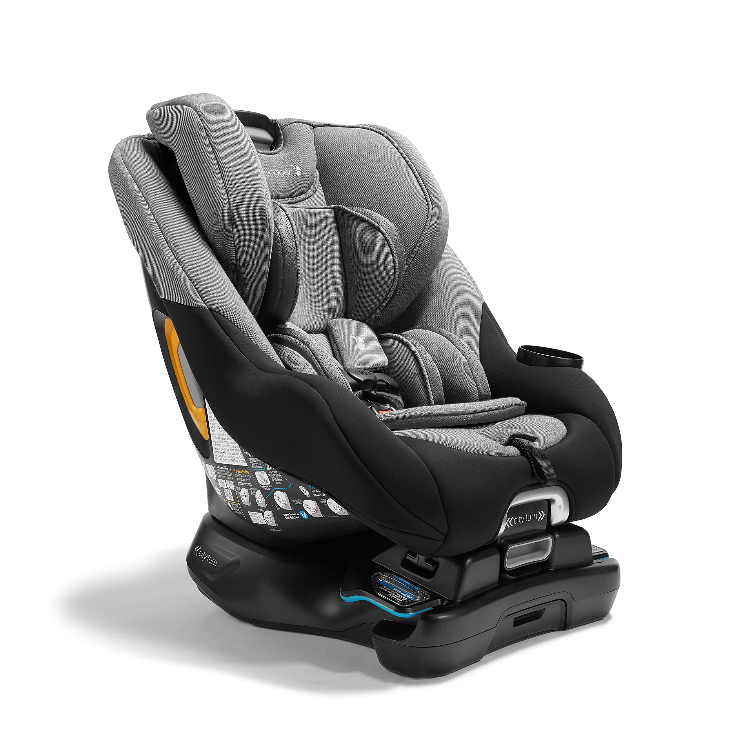 Baby Jogger City Turn Convertible Car Seat - Rear & Forward Facing for Newborn to Toddler - Perfect for Travel & Daily Commute