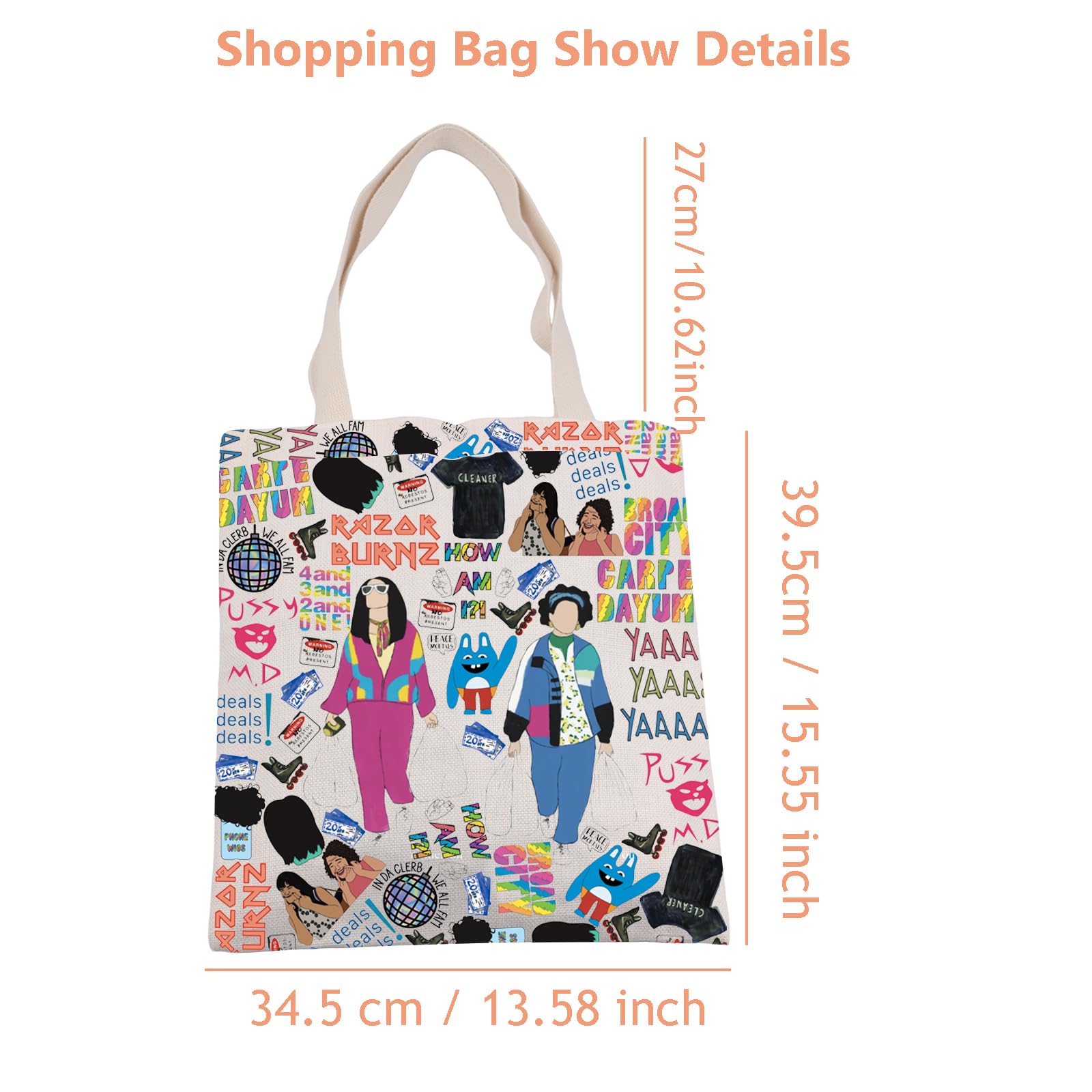 Lywjyb Birdgot TV Show Inspired Tote Bag - Stylish Canvas Shopper for Women | Perfect Gift for Fans, Girlfriend & Mom | Great for Shopping, Beach & Daily Use