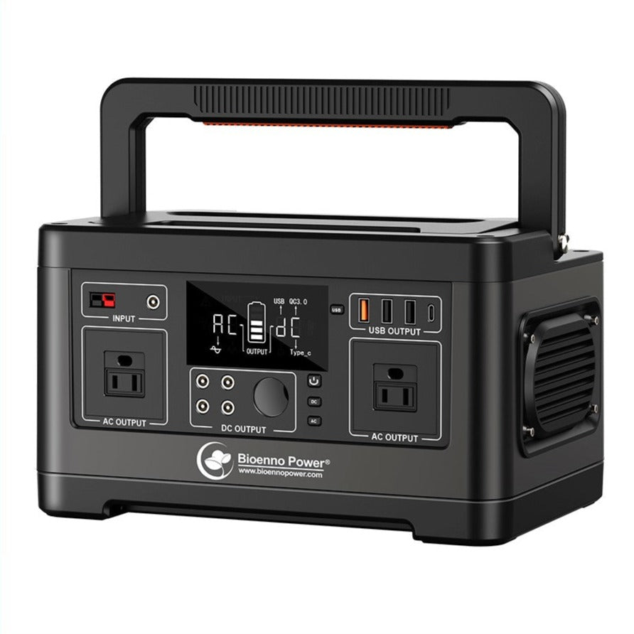 Bioenno Power BPP M500 500Wh Portable Power Station - Solar Generator for Camping, RV, Emergency Backup & Off-Grid Power Supply