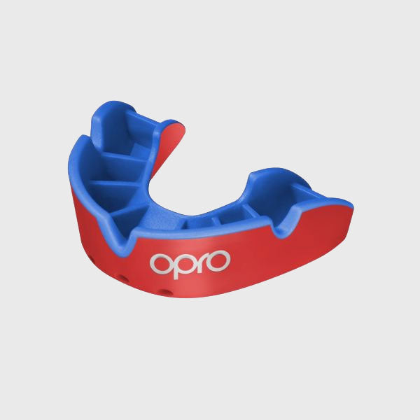 Opro Silver Gen4 Mouthguard for Sports - Red & Blue - Perfect for Boxing, Rugby, and Contact Sports Protection