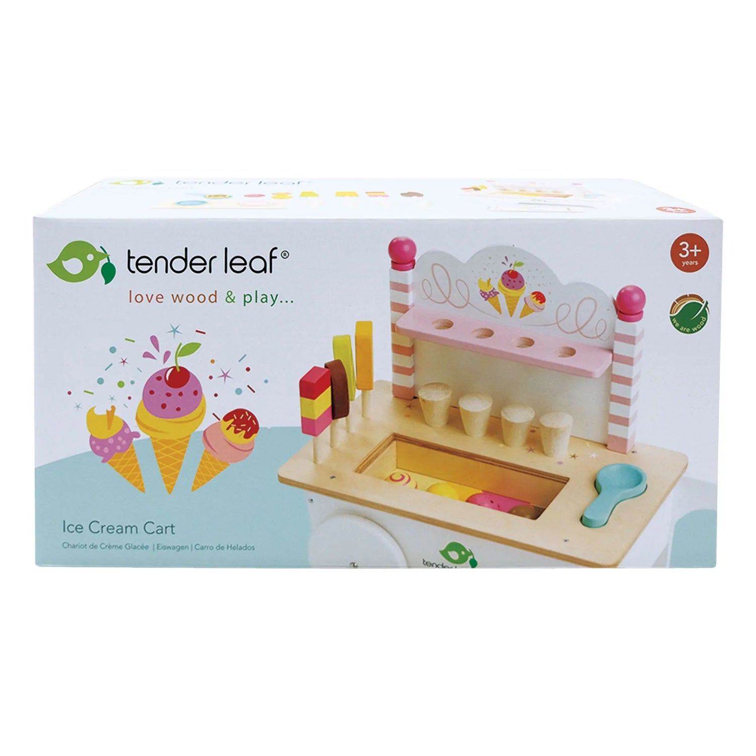 Premium Commercial Ice Cream Cart with Wheels - Stainless Steel Mobile Dessert Cart for Parties, Events & Street Vendors - Perfect for Ice Cream, Gelato & Frozen Treats Business