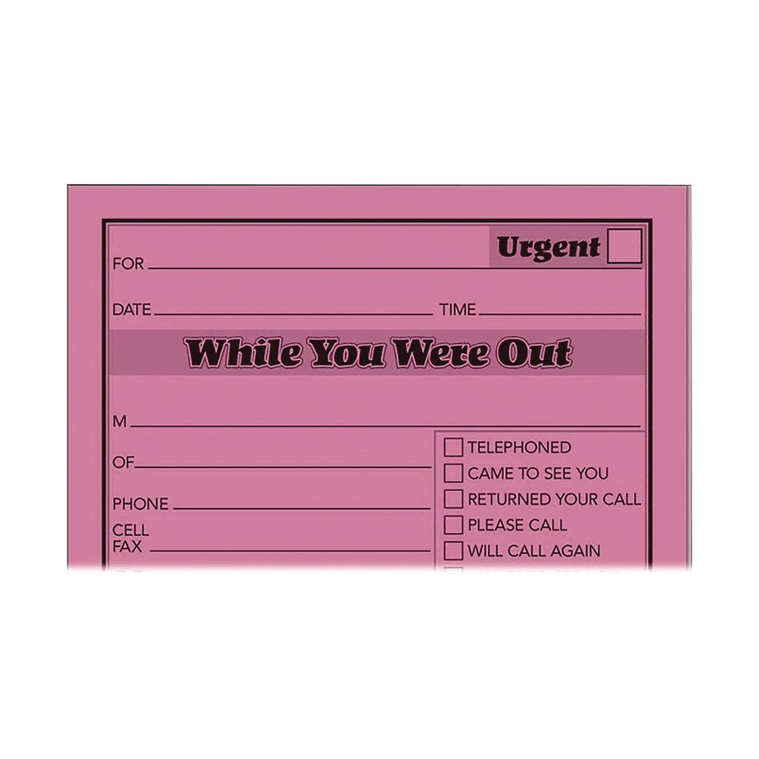 Adams® While You Were Out Memo Pad - No Carbon Copy, 4.25