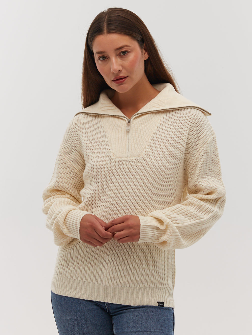 Thurynn Oversized Zippered Funnel Neck Sweater for Women | Cozy Winter Pullover | Perfect for Casual Outfits, Office Wear & Date Nights