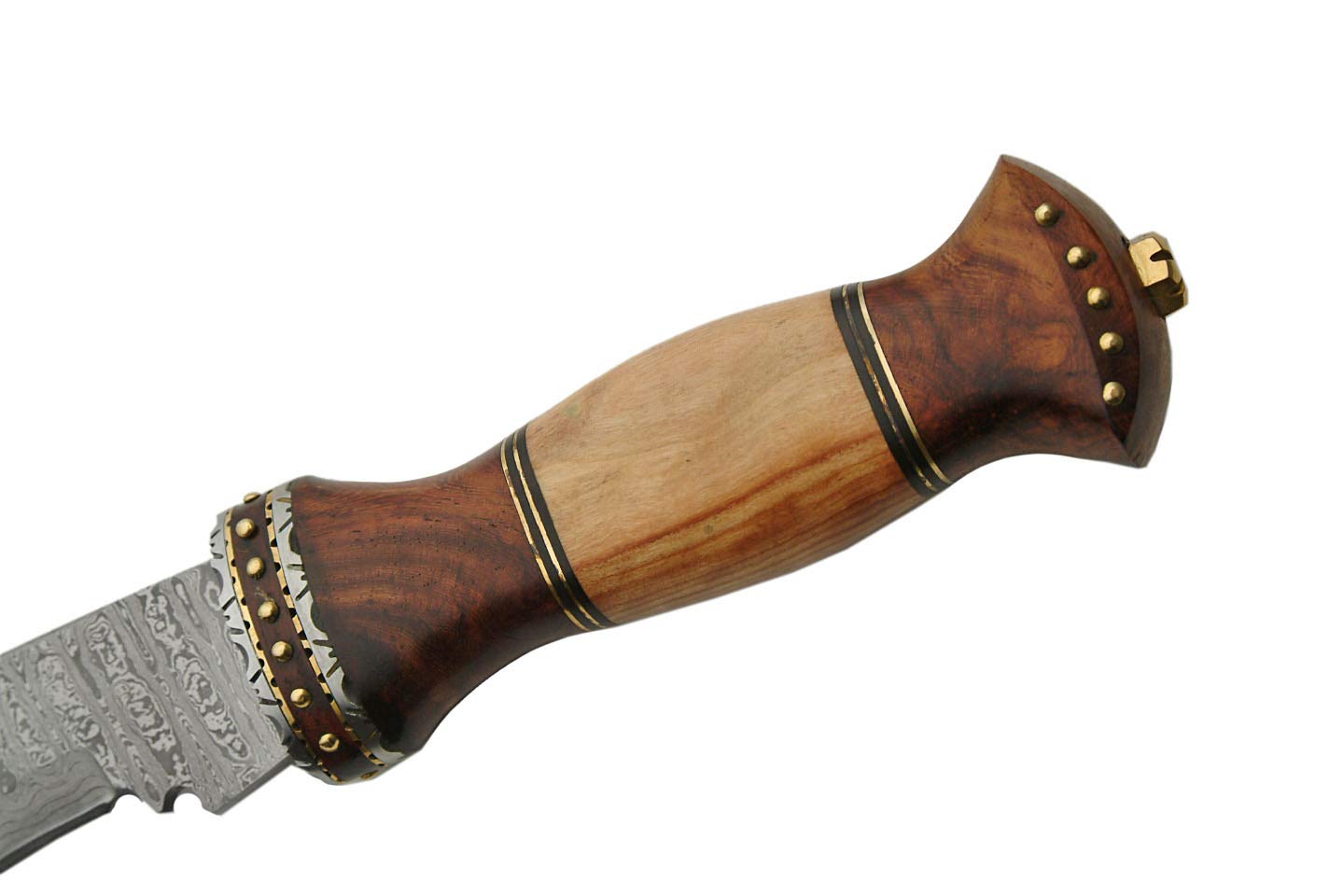 Premium Damascus Steel Kukri Knife - Handcrafted Nepalese Style Blade for Outdoor Survival, Camping & Bushcraft - SZCO Supplies