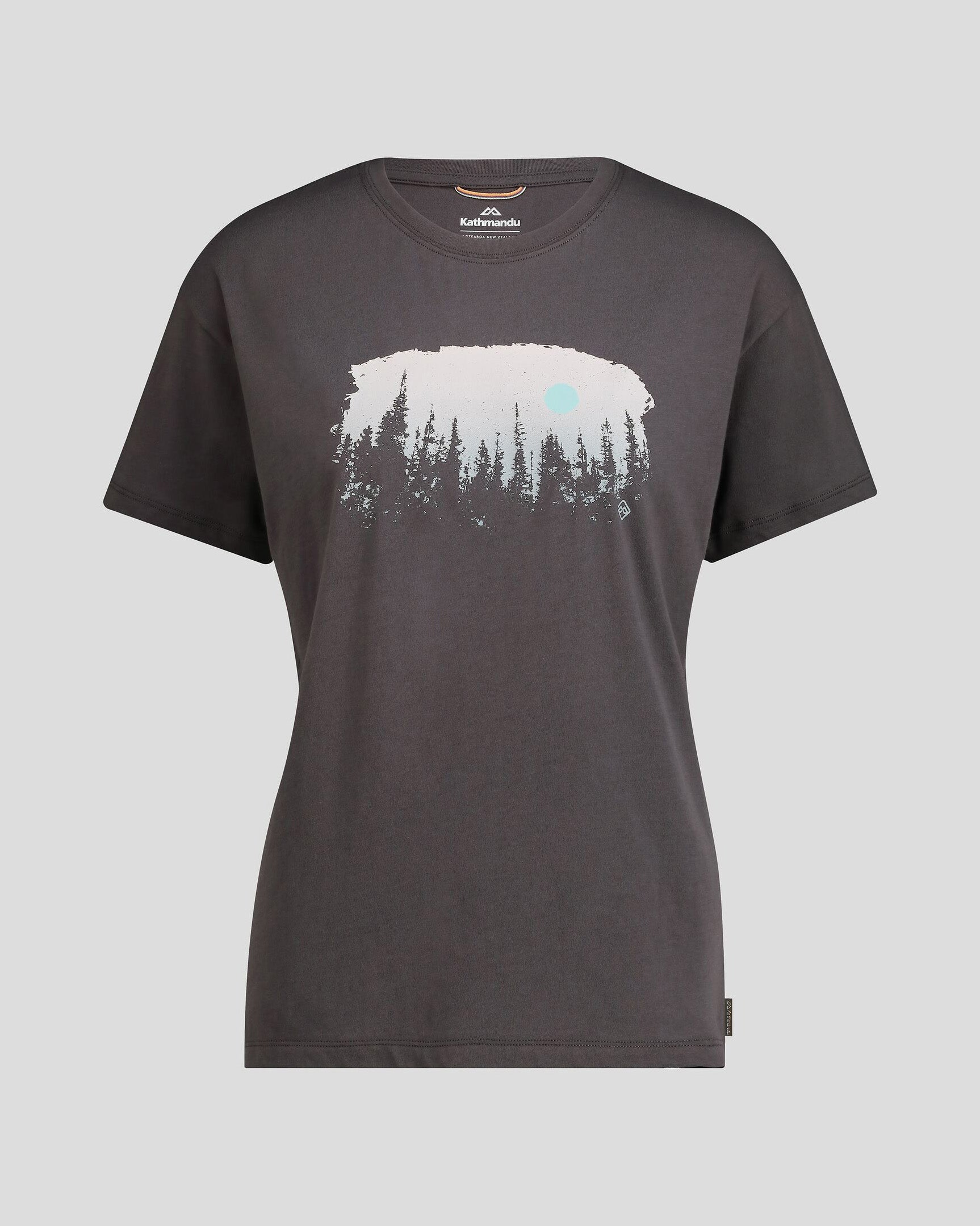 Organic Cotton Women's T-Shirt - Soft & Eco-Friendly Tree Line Tee for Casual Wear & Everyday Comfort | Perfect for Outdoors, Yoga & Relaxation