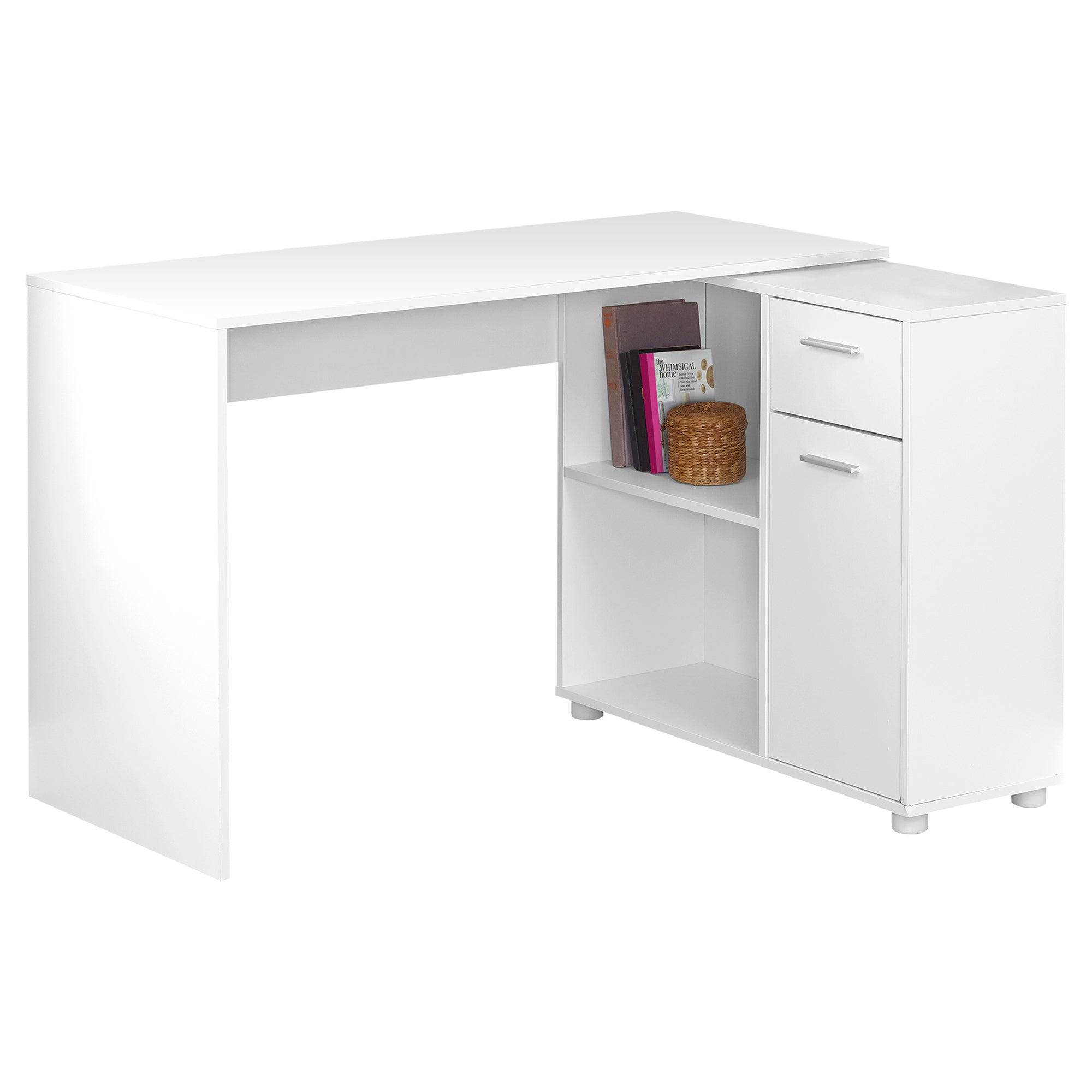 46L White Office Storage Cabinet with Adjustable Shelves - Perfect for Home Office Organization and File Storage