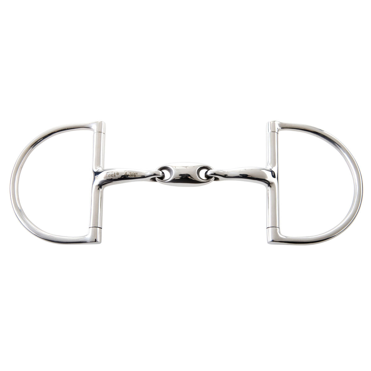 JP Korsteel Stainless Steel Oval Link Hunter Dee Ring Snaffle Bit - English Horse Riding Training Equipment for Dressage & Jumping