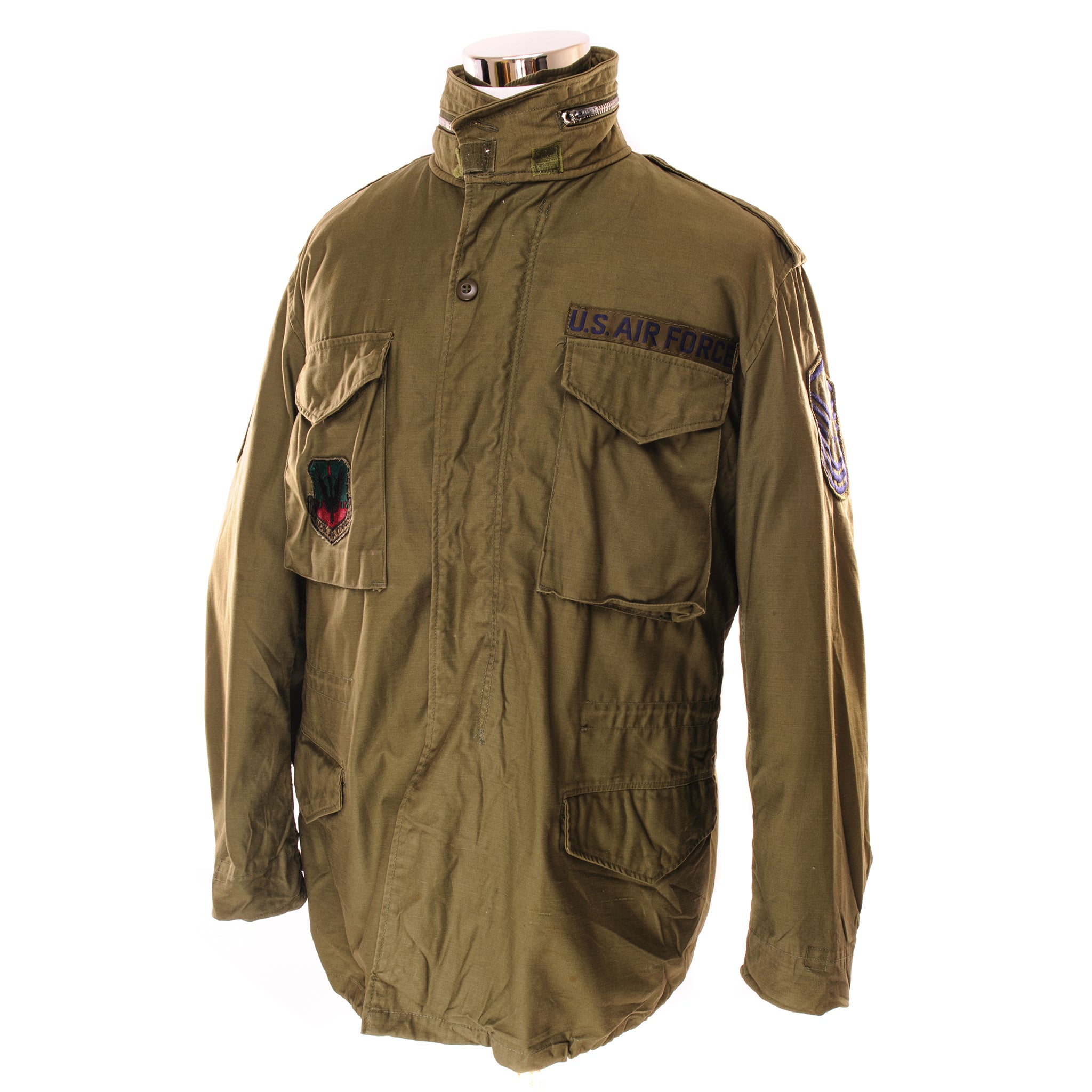 Vintage US Air Force M-1965 M65 Field Jacket - Vietnam War Era (1970) - Size Large Long - Patched - Military Surplus & Outdoor Adventure Gear